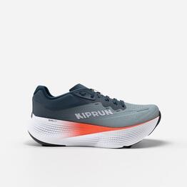 Chaussures de running route homme, Kiprun Kipride Max bleu et orange