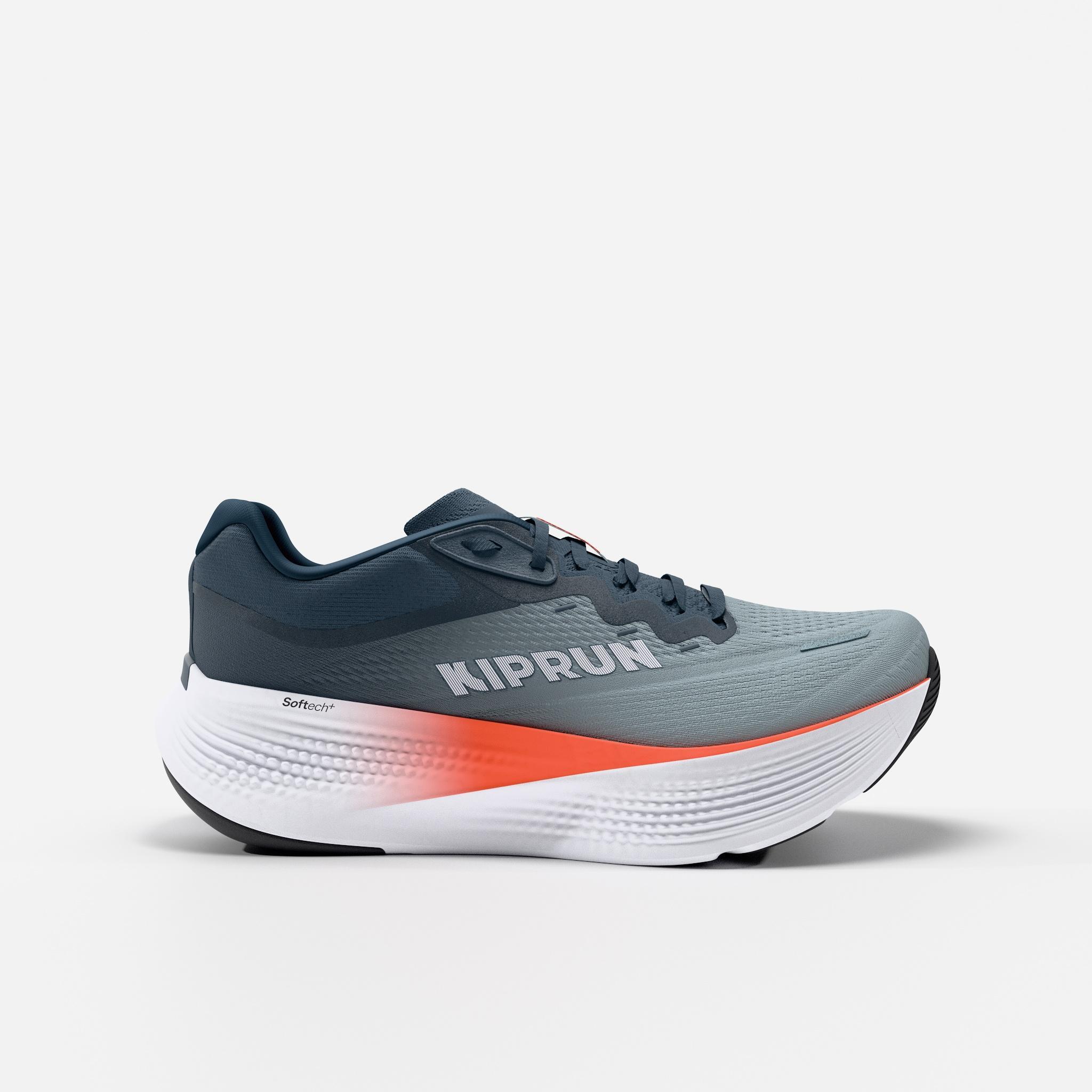 Kiprun Kipride Max Men's road running shoes, blue and orange