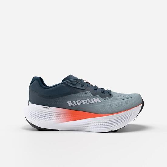 Chaussures de running route homme, Kiprun Kipride Max bleu et orange
