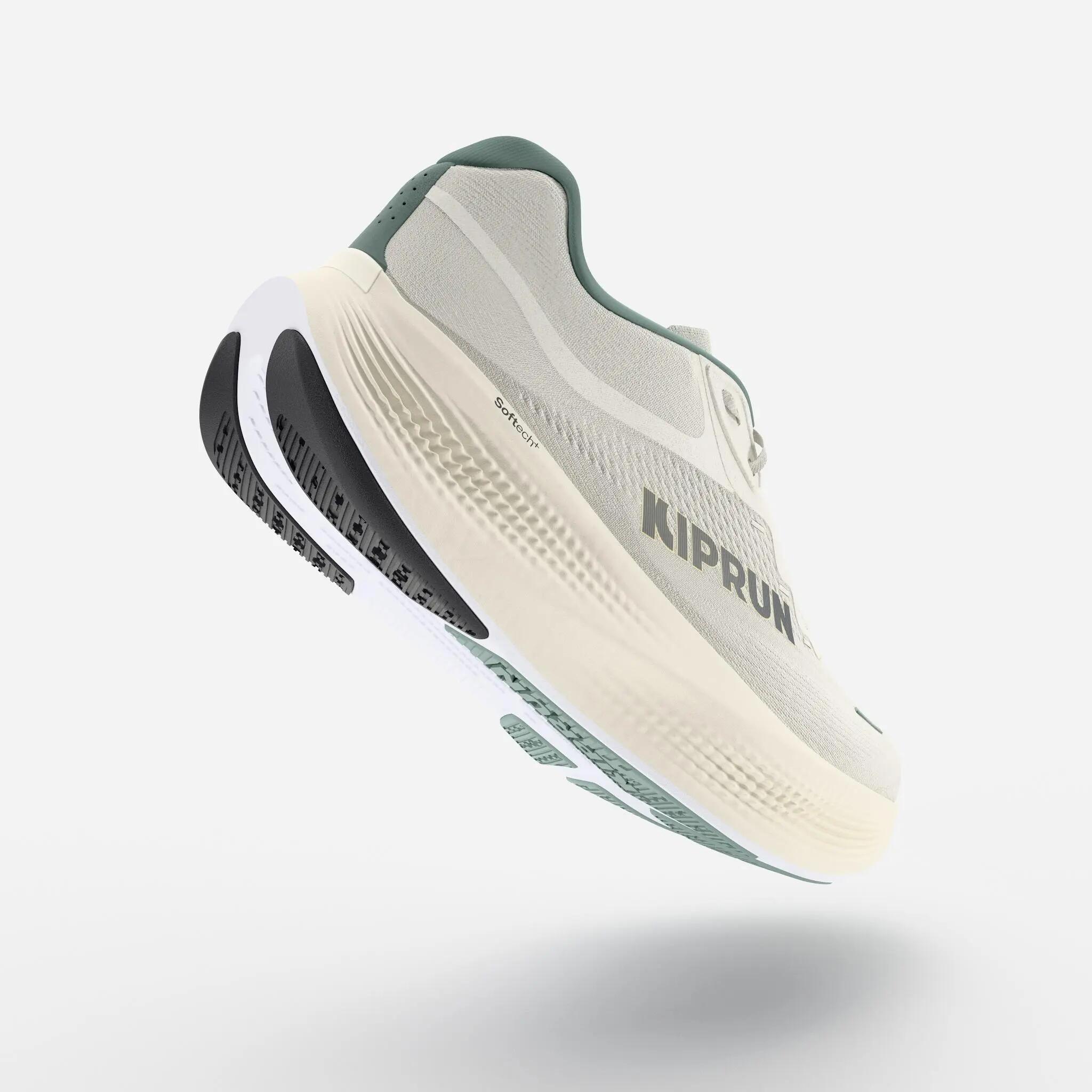 Chaussures de running route homme, Kiprun Kipride Max Blanc Vert 4/11