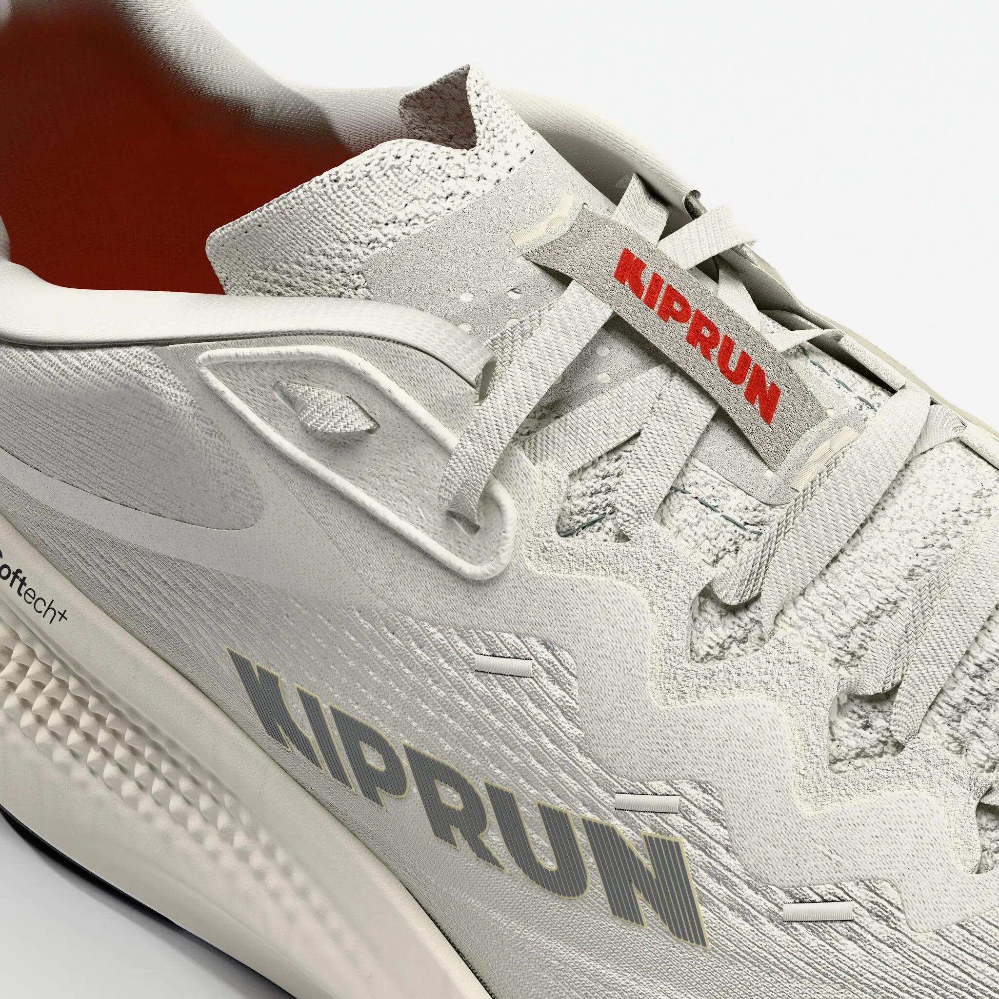 Sabatilles de running home Kiprun Kipride Max blanc taronja 9/10