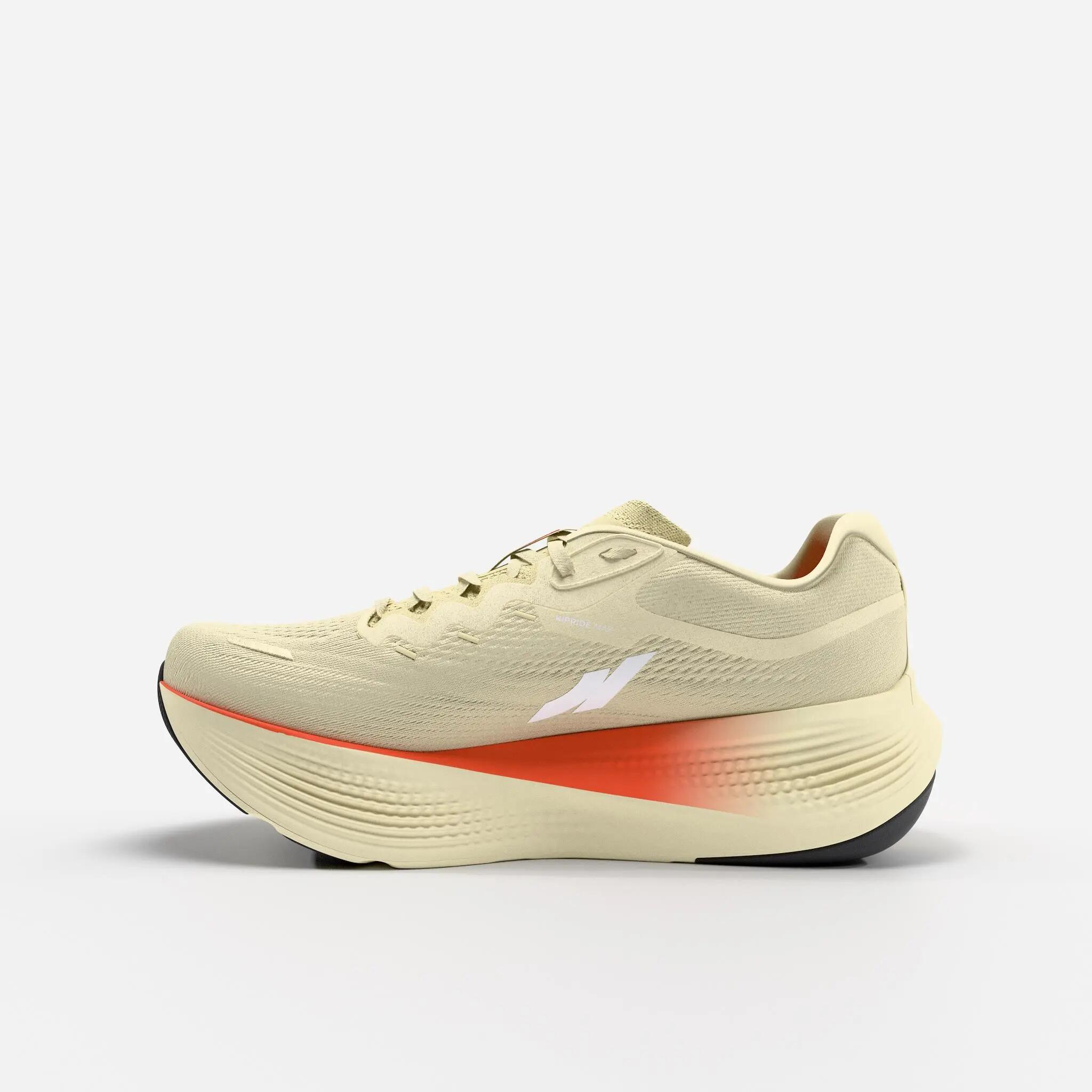 Men Road Running Max Cushion Shoes, Kiprun Kipride Max - Light Yellow -  2