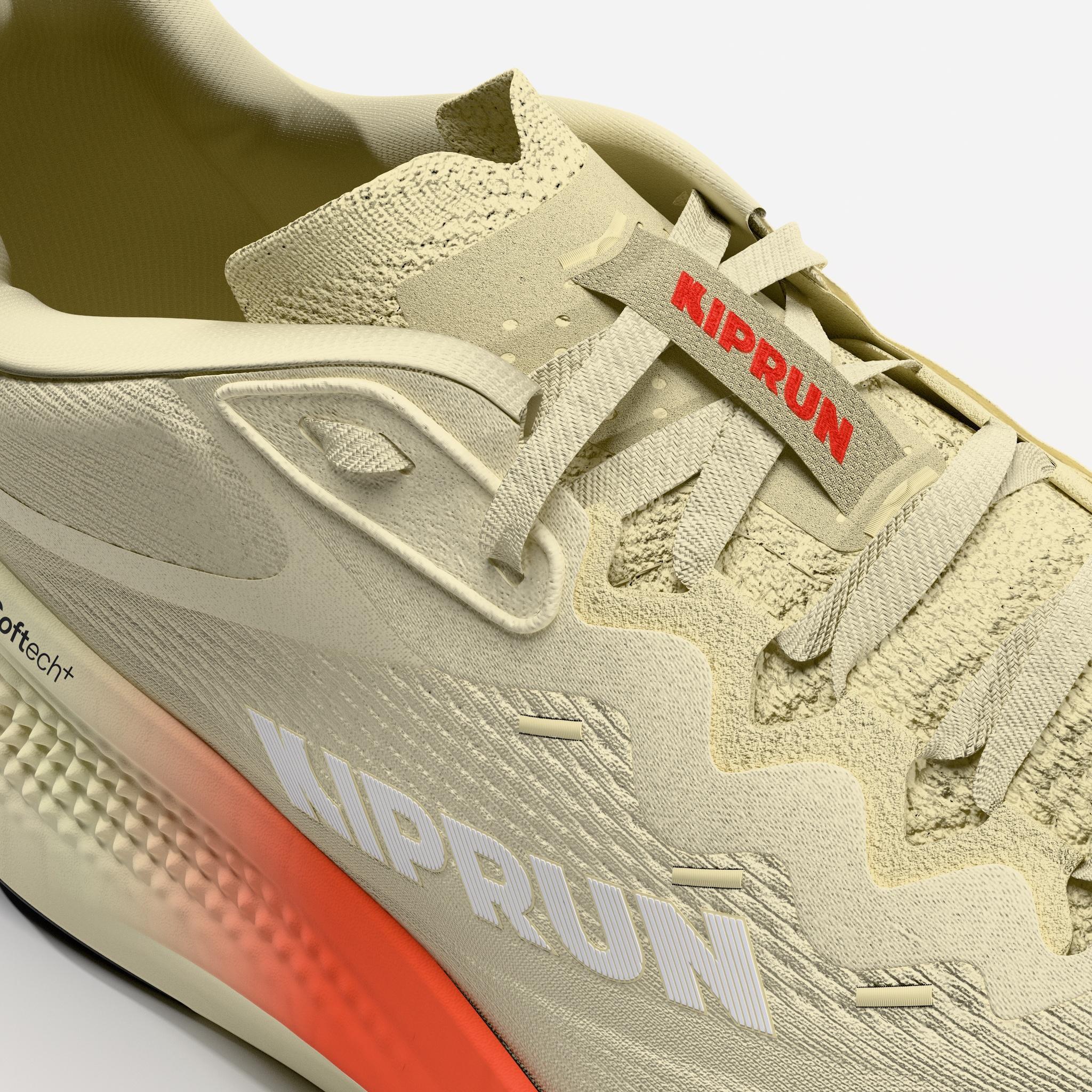 Zapatillas running carretera mujer, Kiprun Kipride Max amarillo  7/7