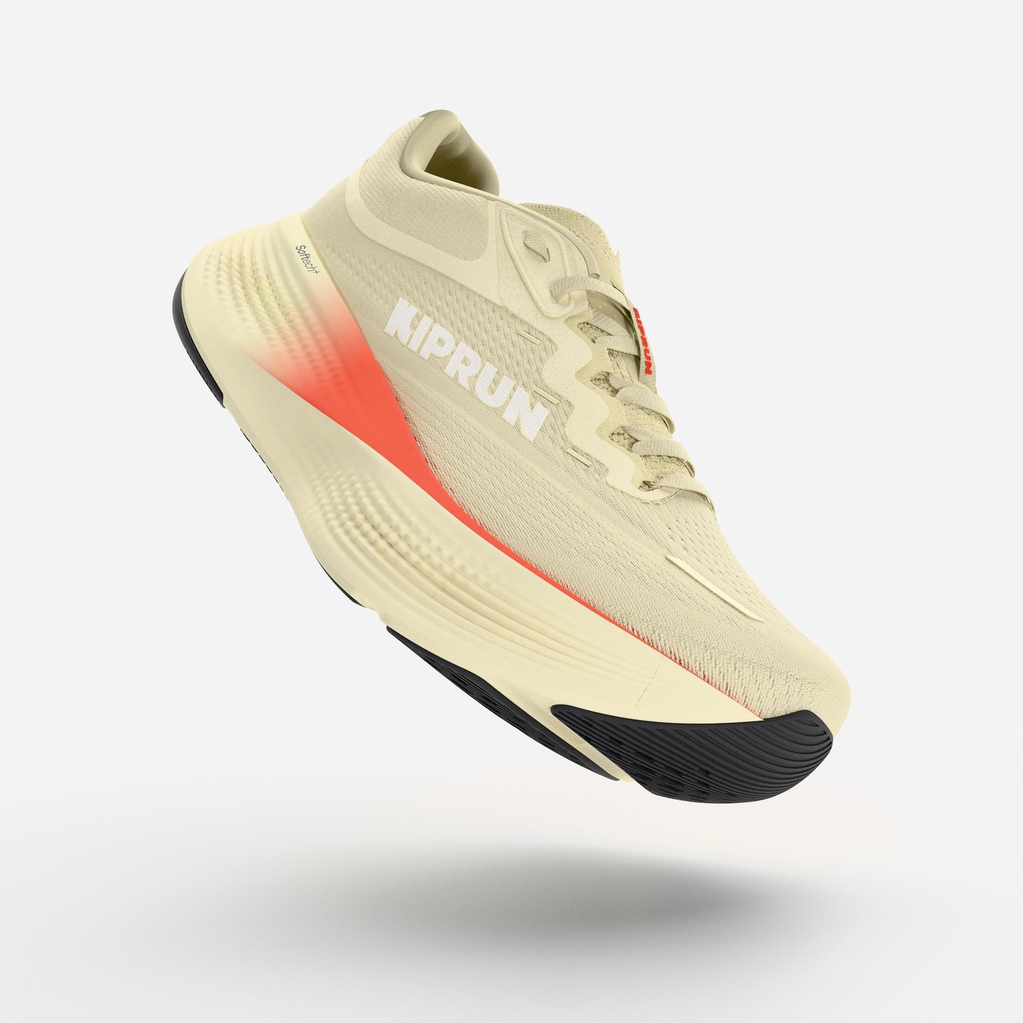 Zapatillas running carretera mujer, Kiprun Kipride Max amarillo  2/7