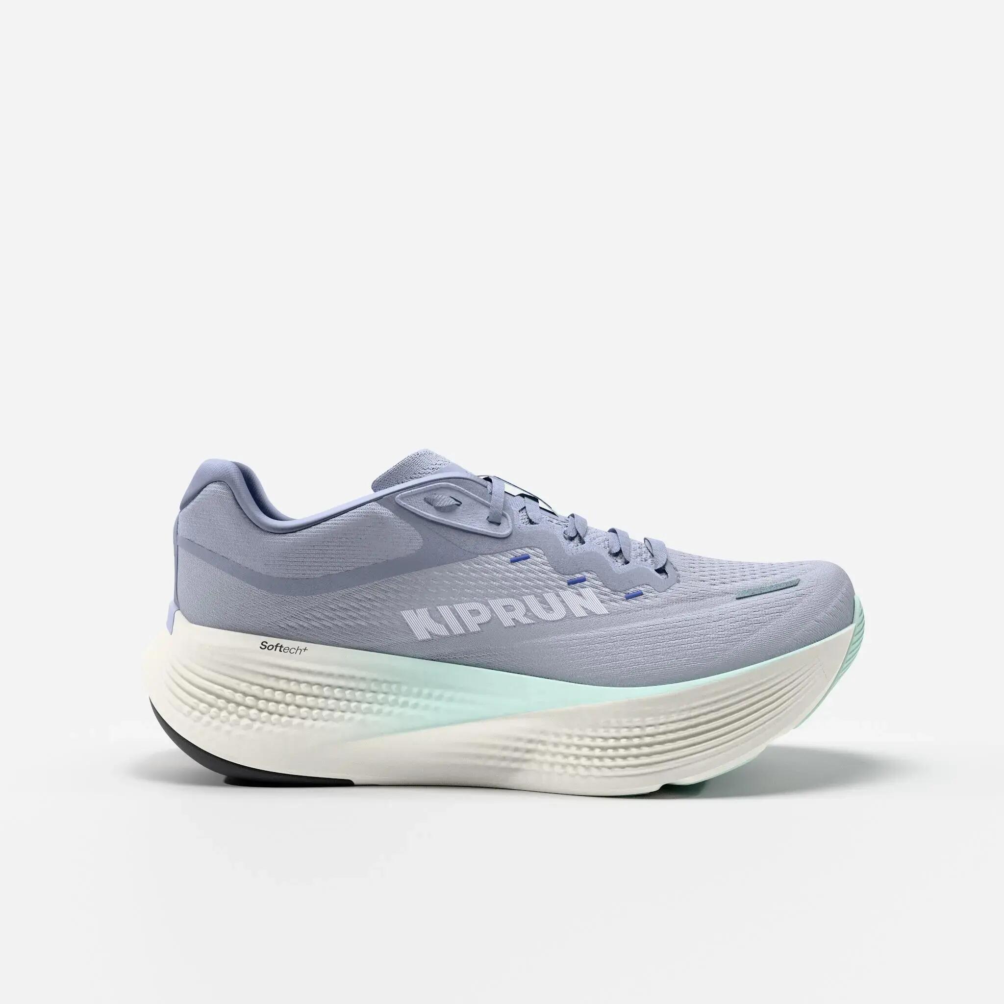 Women Road Running Max Cushion Shoes, Kiprun Kipride Max - Powder Blue -  1