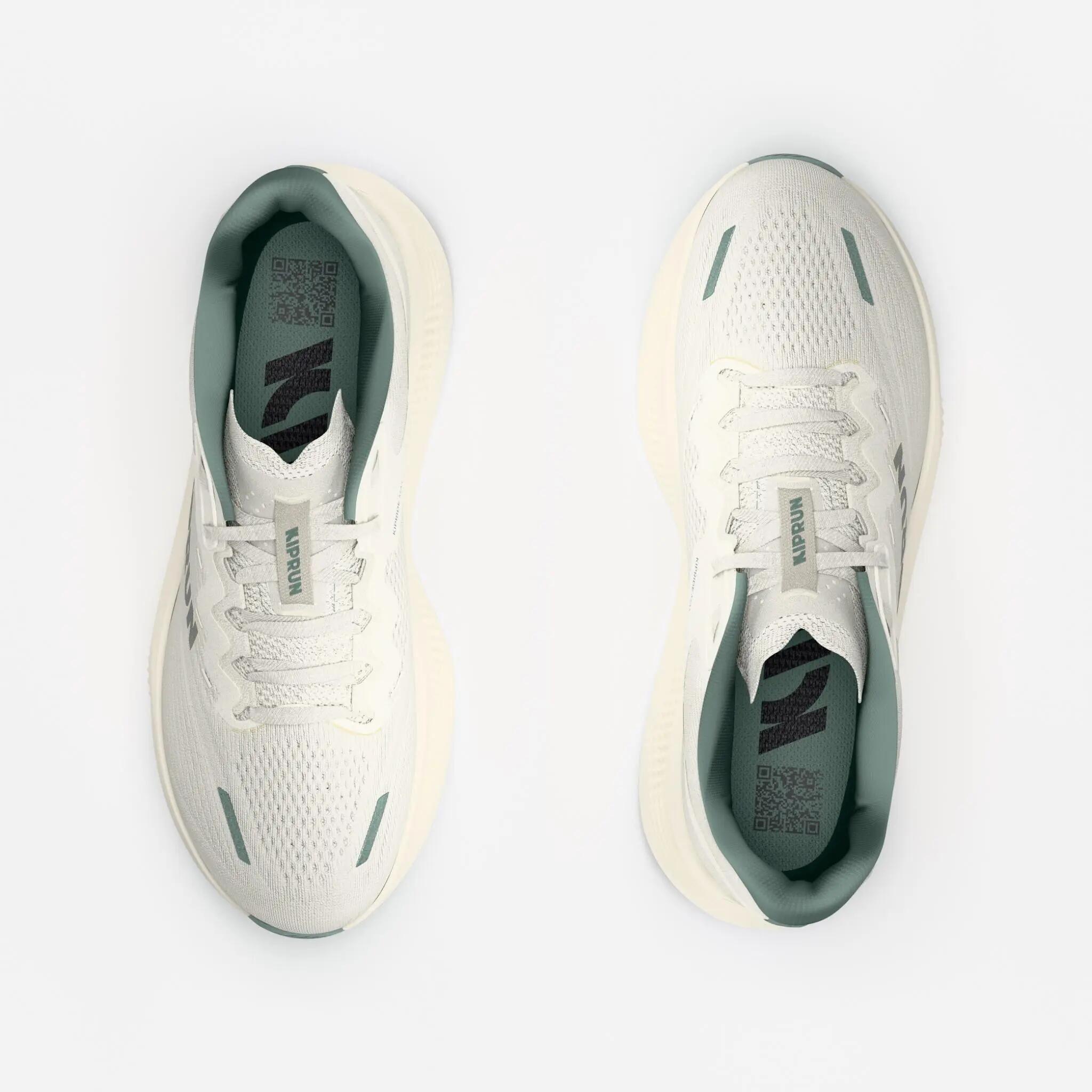 Chaussures de running route homme, Kiprun Kipride Max Blanc Vert 7/11