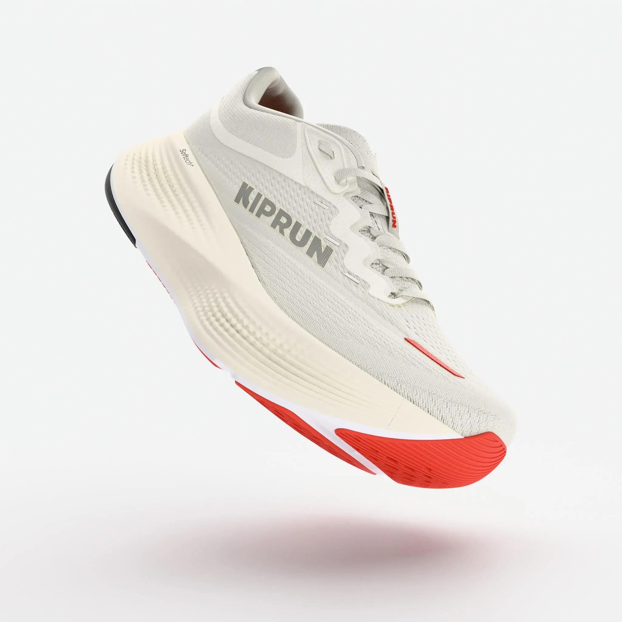 Sabatilles de running home Kiprun Kipride Max blanc taronja 6/10