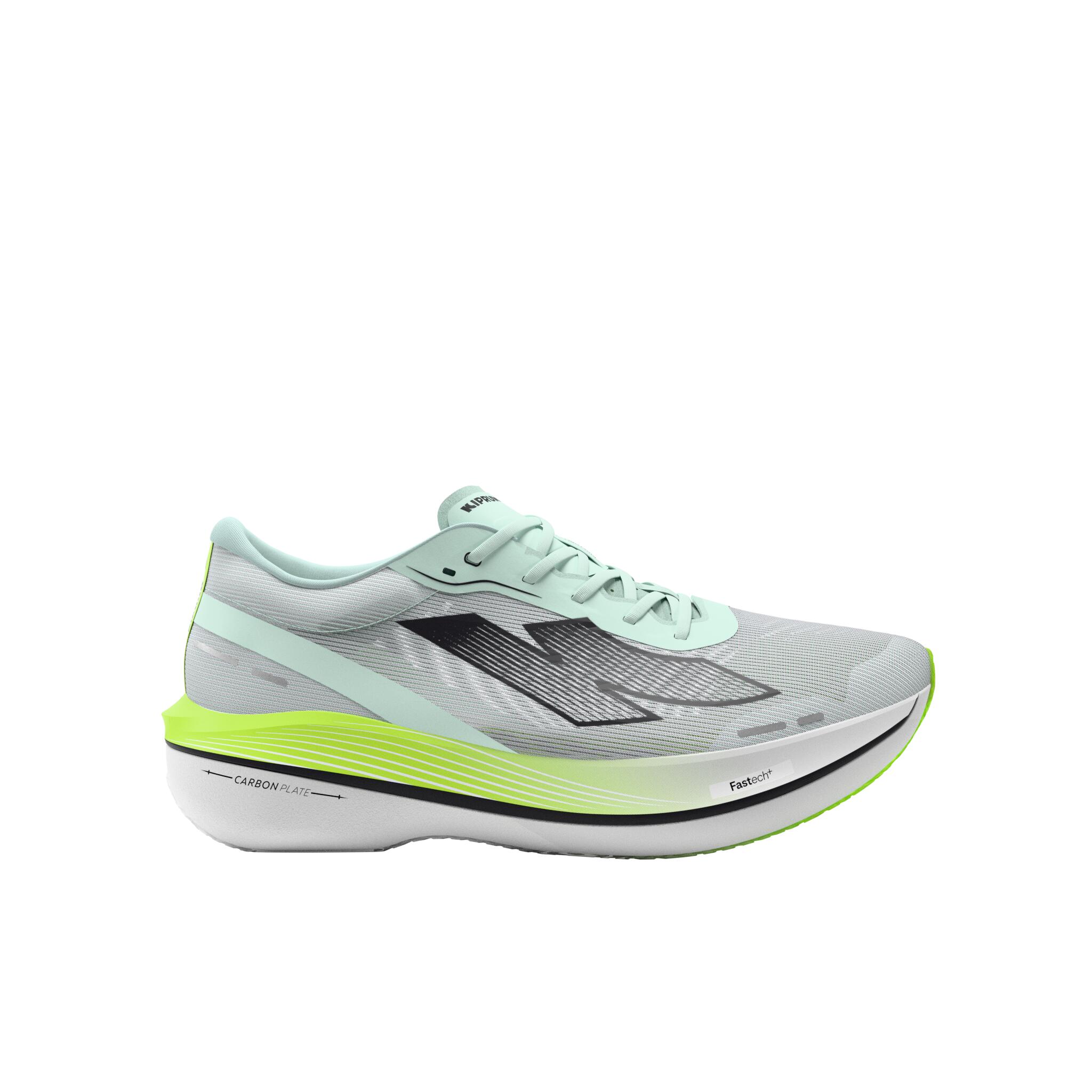 Zapatillas running carbono hombre, Kiprun Kipstorm Challenger verde y amarillo 8/8