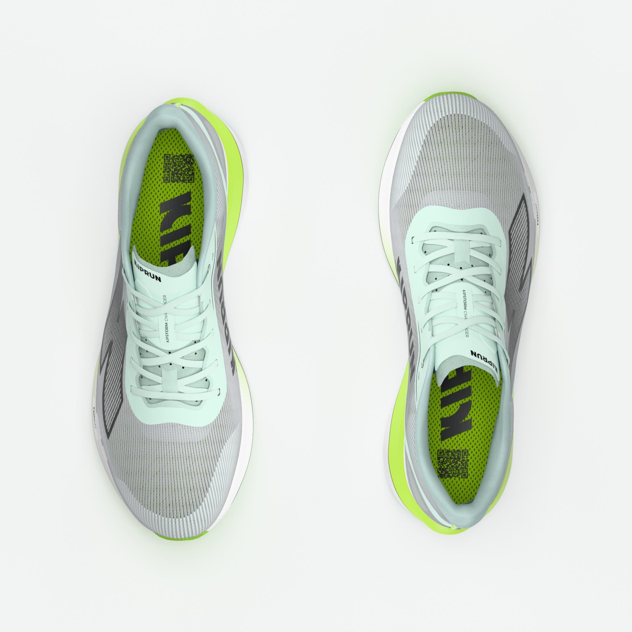 Chaussures de running carbone homme, Kiprun Kipstorm Challenger vert et jaune 6/6