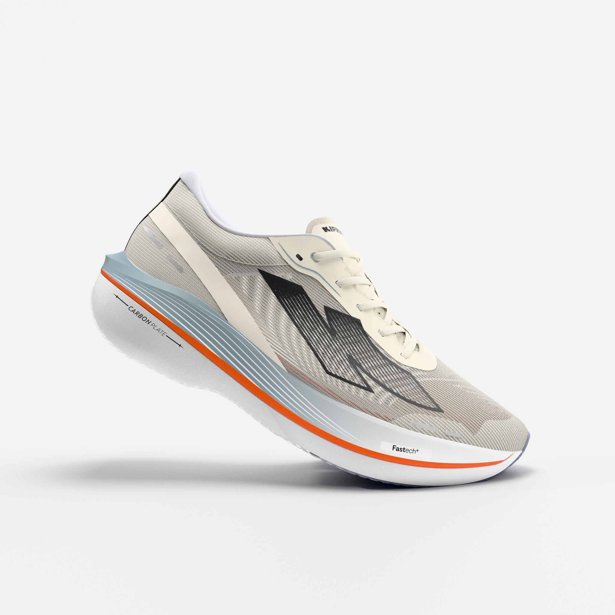 Men's carbon running shoes, Kiprun Kipstorm Challenger - White and