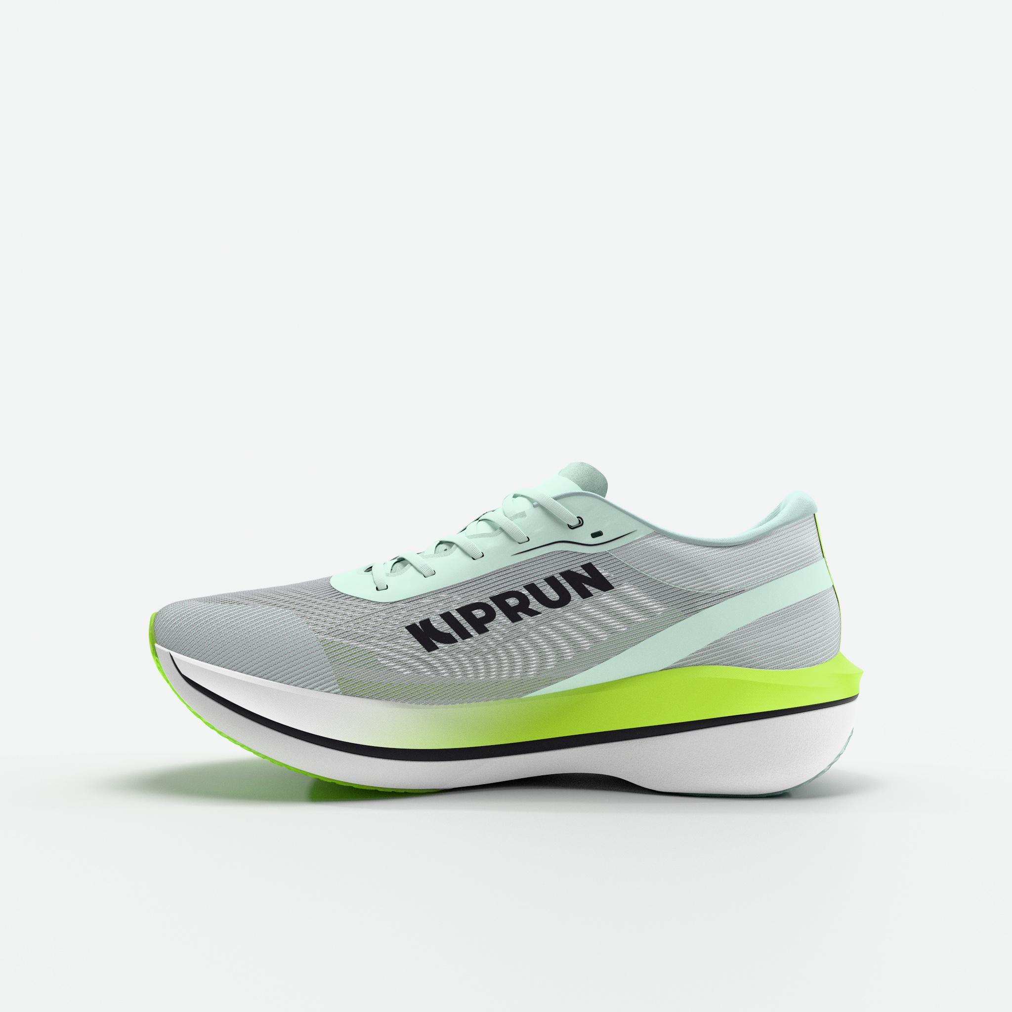 Chaussures de running carbone homme, Kiprun Kipstorm Challenger vert et jaune 4/6