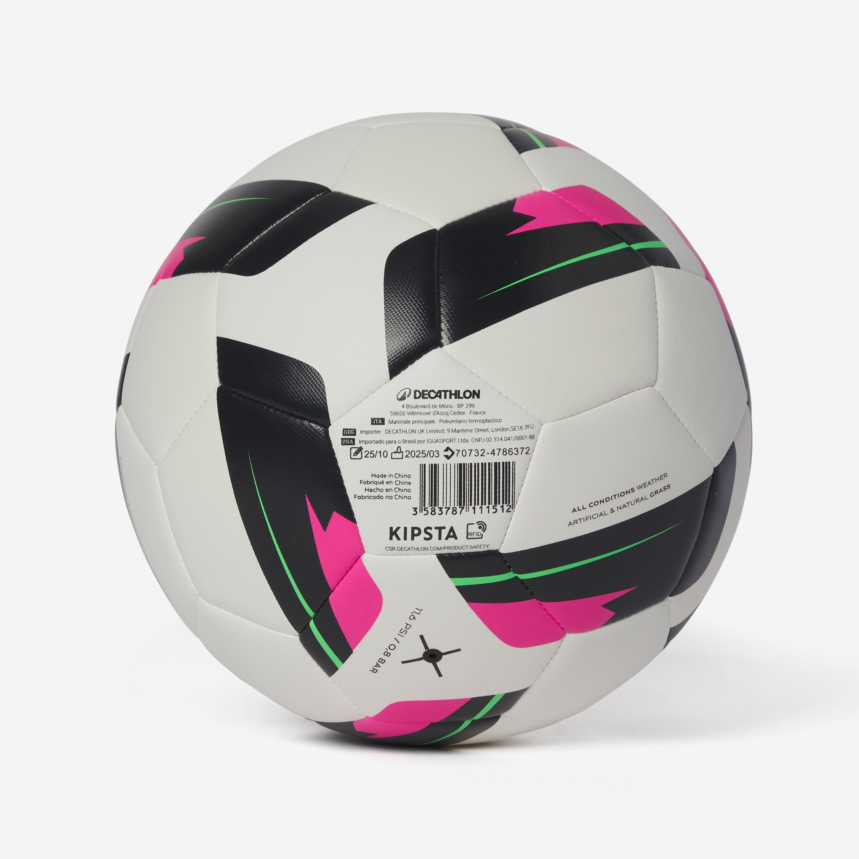 Ballon de soccer d'entraînement cousu à la machine taille 5 2/5