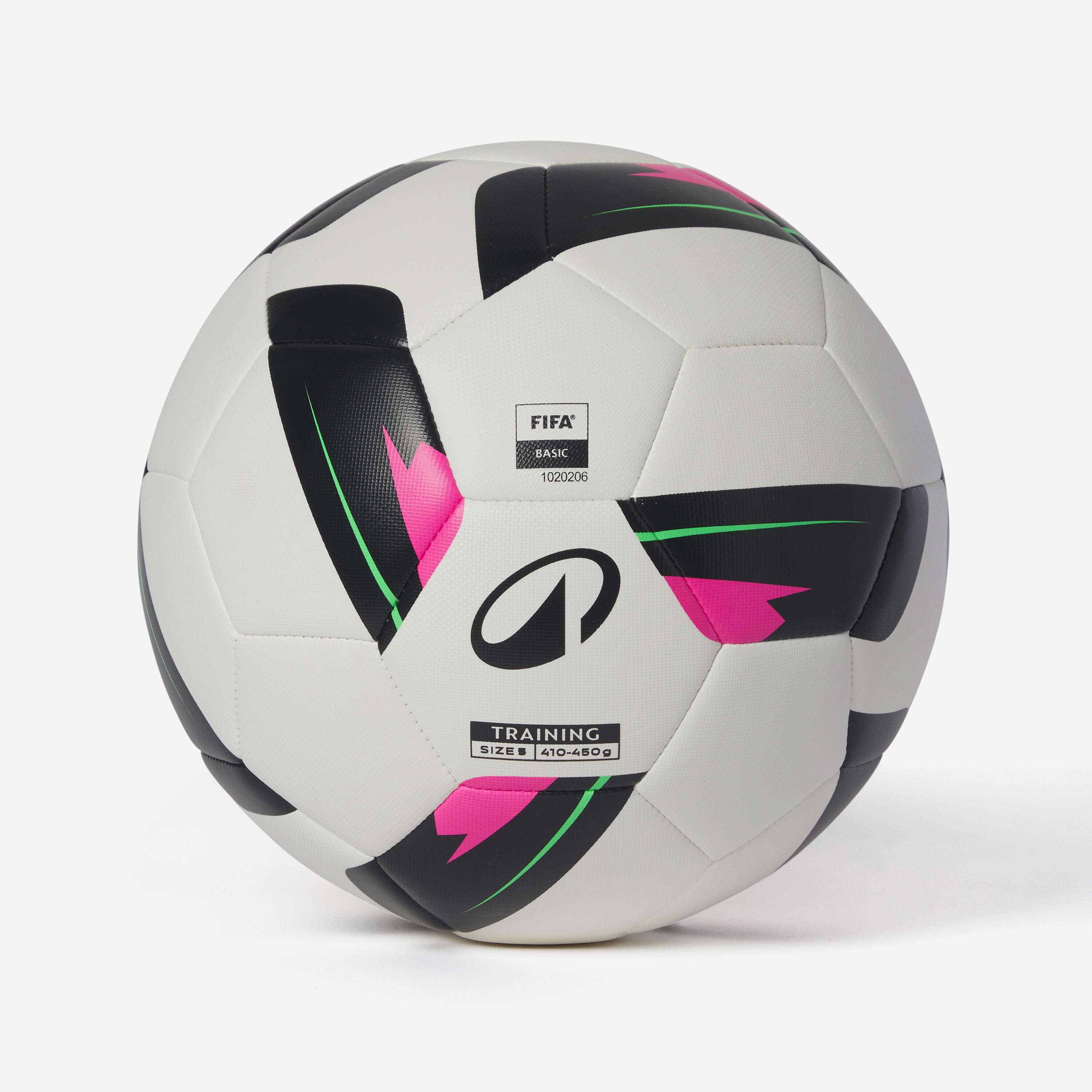 Size 5 Machine-Stitched Football Training Ball - White