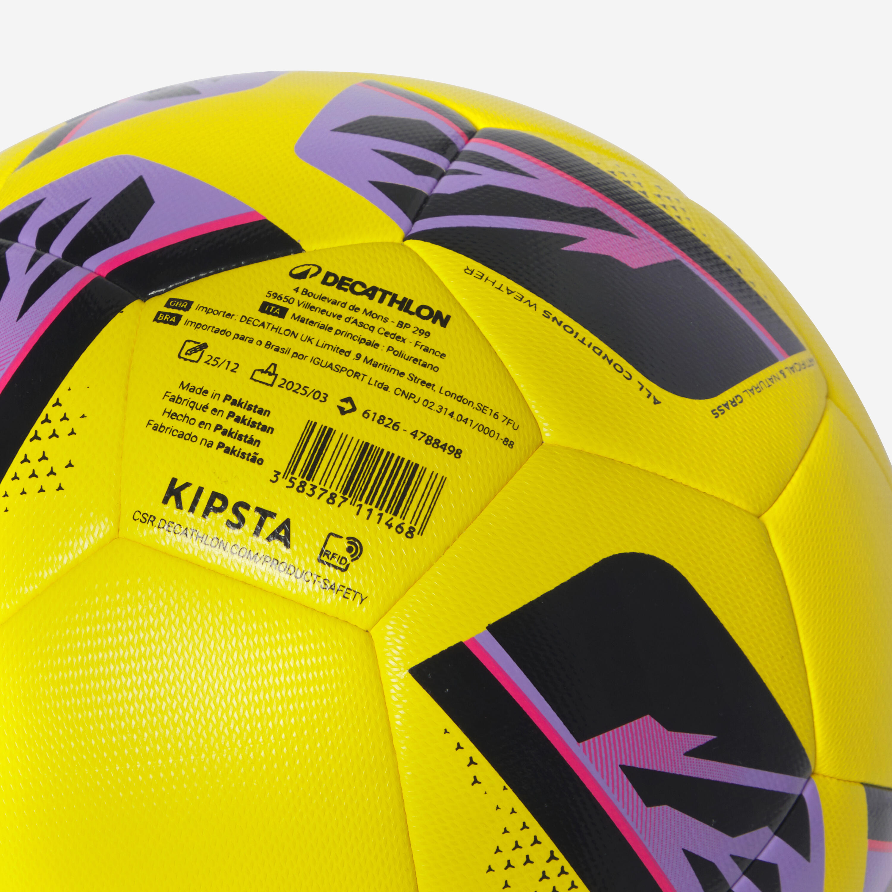 Ballon de football Hybride FIFA BASIC CLUB BALL taille 5 jaune 4/11