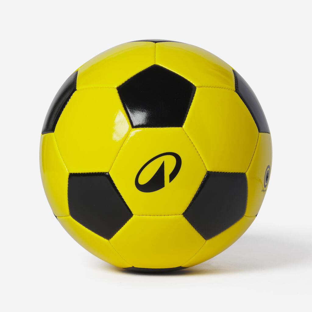 كرة قدم First Kick مقاس 5 (للأطفال من سن إلى 12 سنة) - أصفر