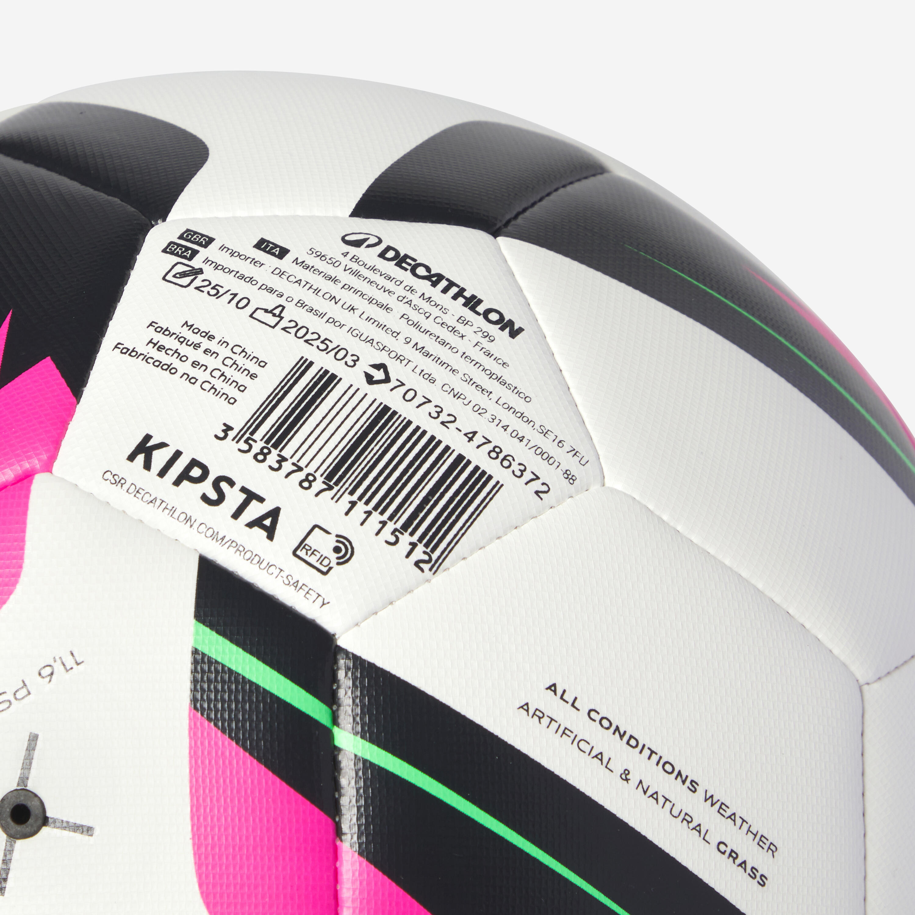 Ballon de soccer d'entraînement cousu à la machine taille 5 4/5