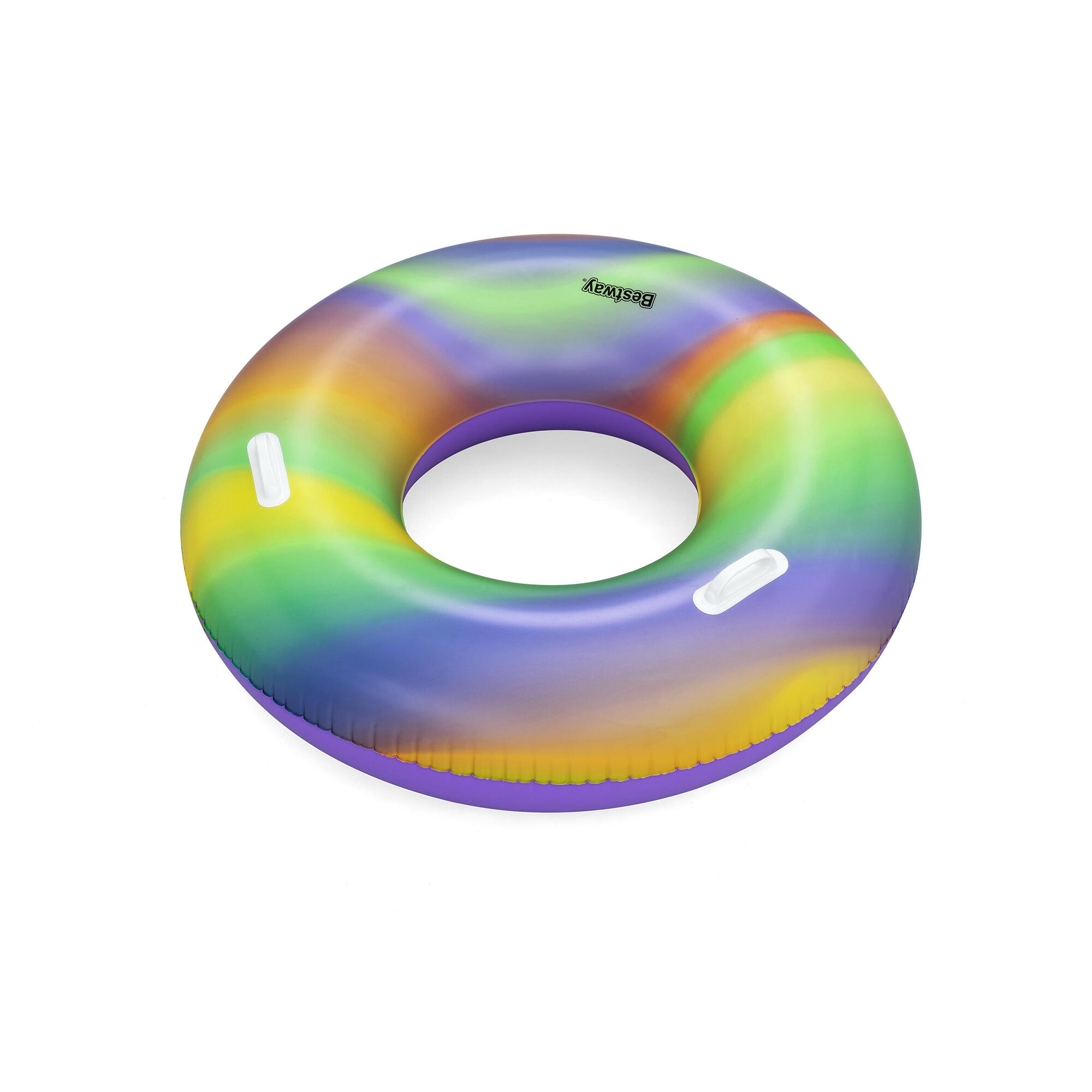 Ciambella salvagente gonfiabile adulto arcobaleno 2/5