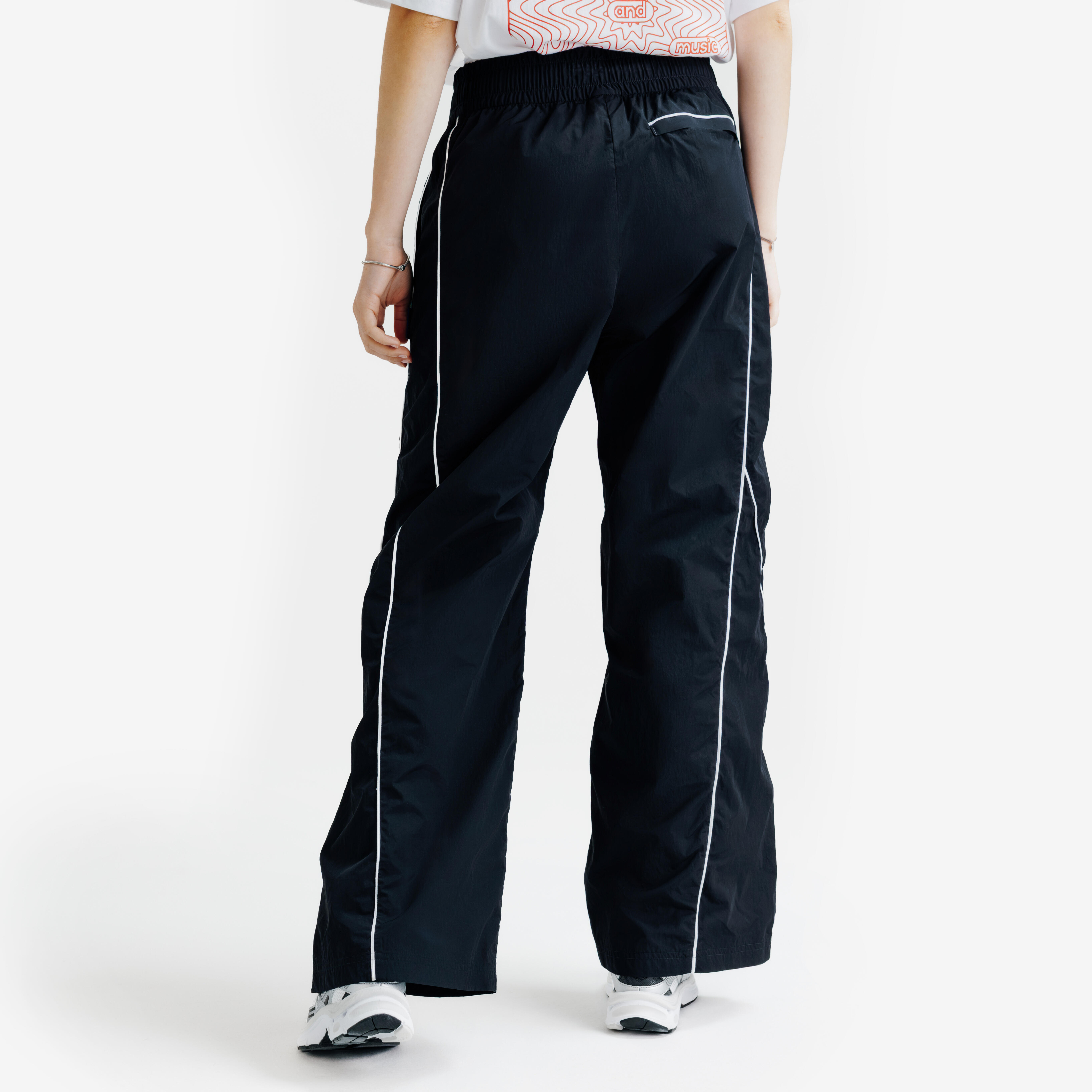 DECATHLON Dámske tepláky Heritage z tkaného materiálu čierne L (W33 L31) · záber 5