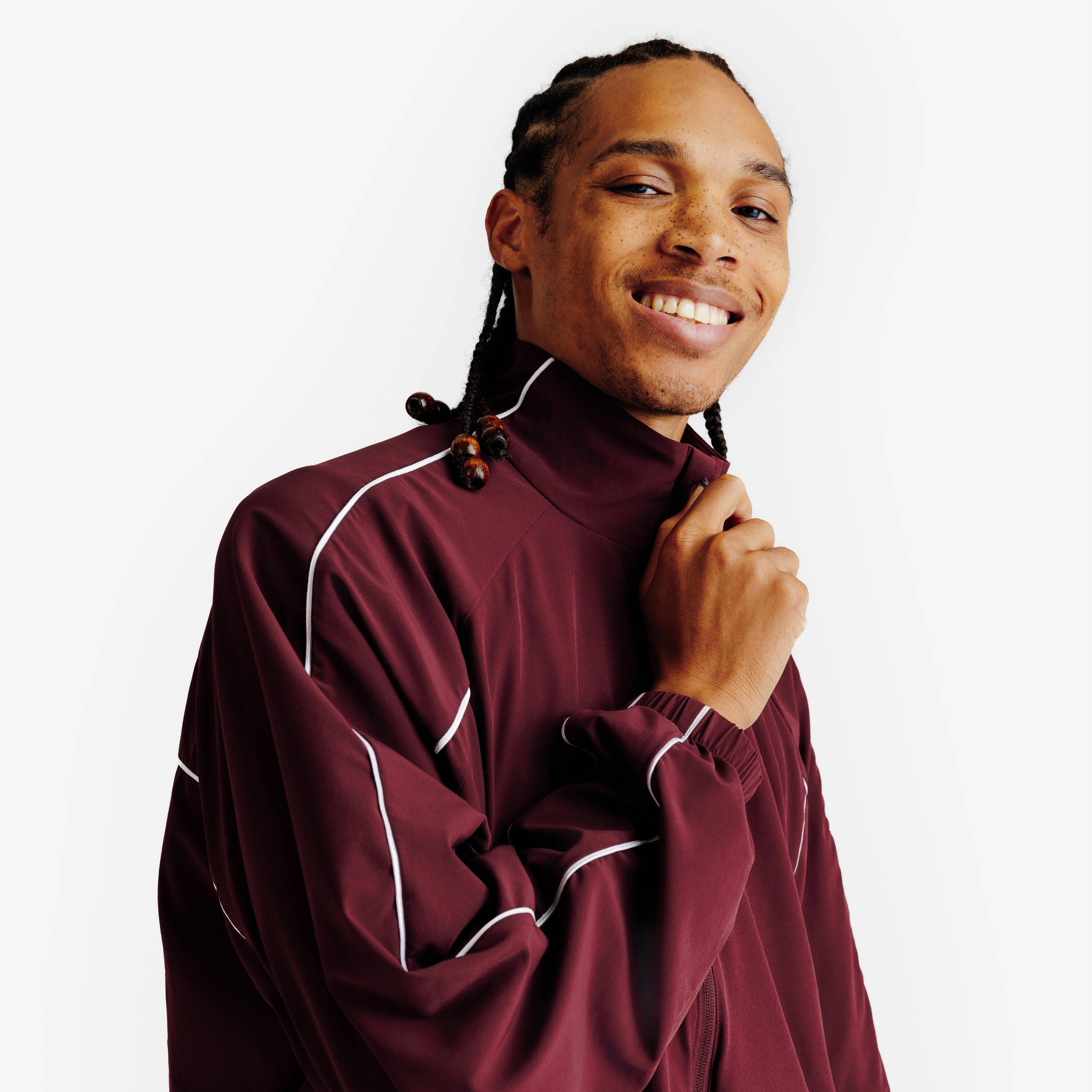 Men's Woven Tracksuit Jacket Heritage Burgundy -  5