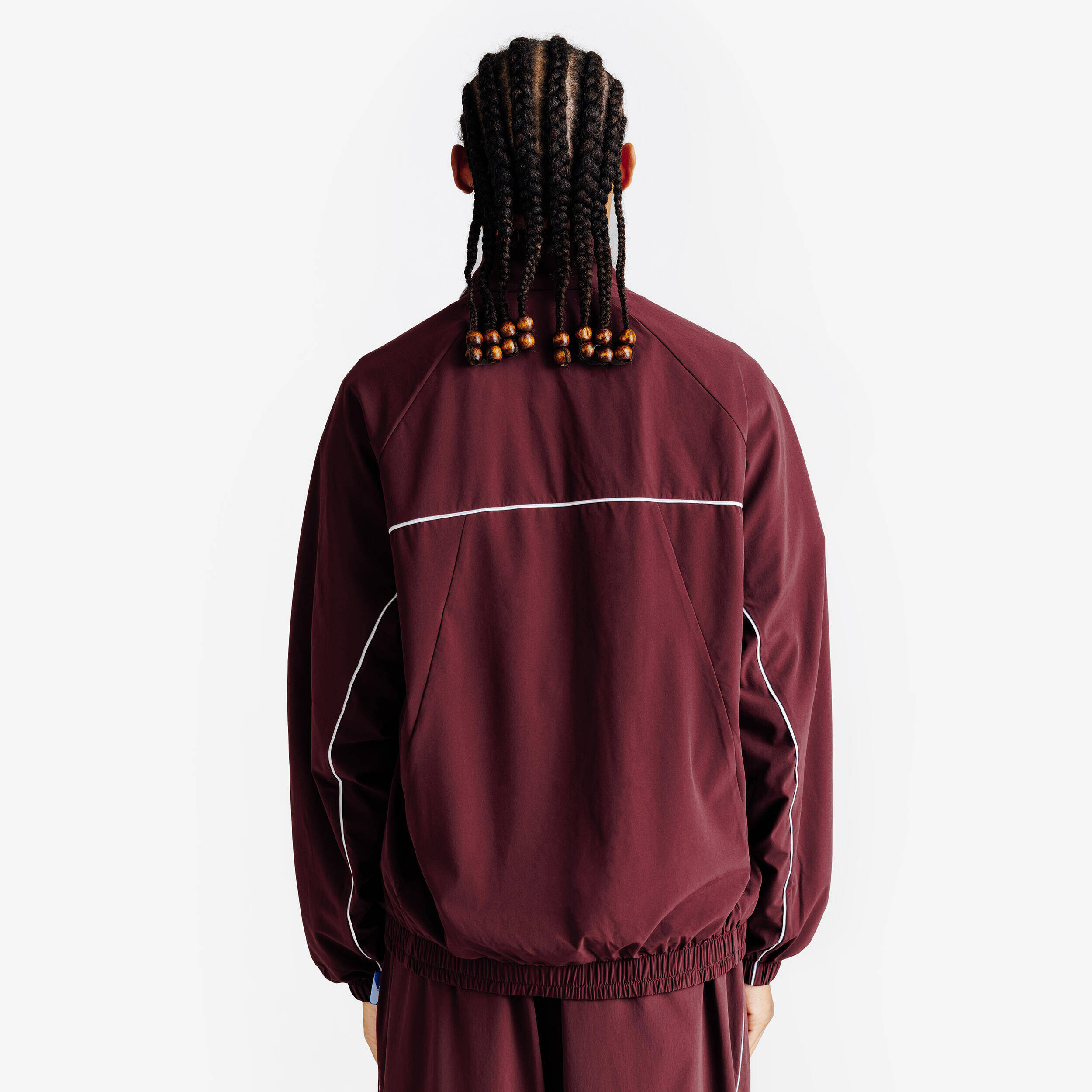 Men's Woven Tracksuit Jacket Heritage Burgundy -  4
