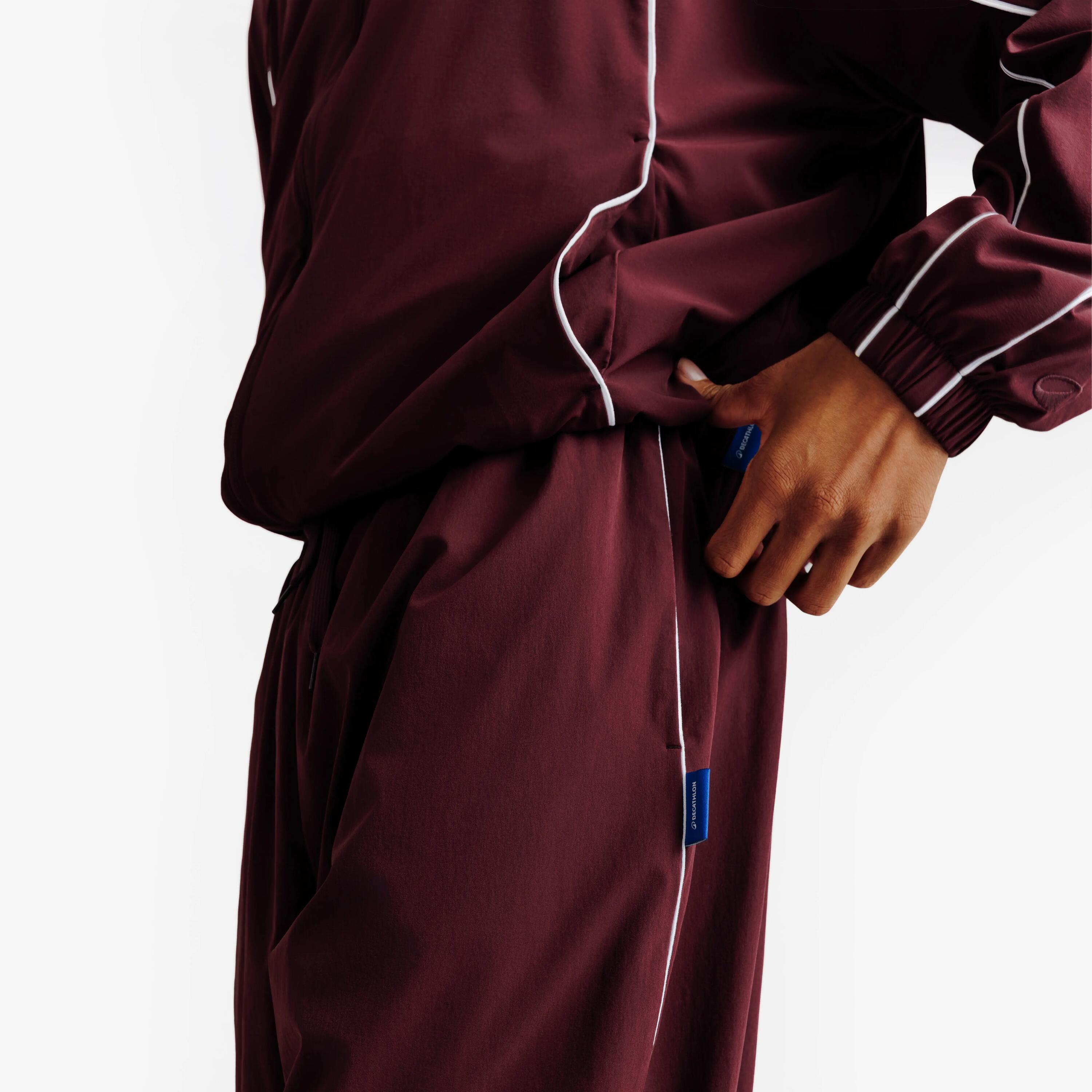 Men's Woven Tracksuit Bottoms Heritage Burgundy -  3