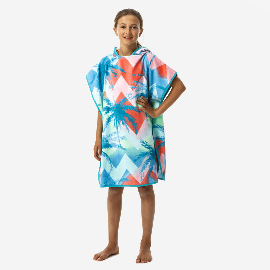 Kids’ surf poncho 110 to 135 cm - 500 Sweet