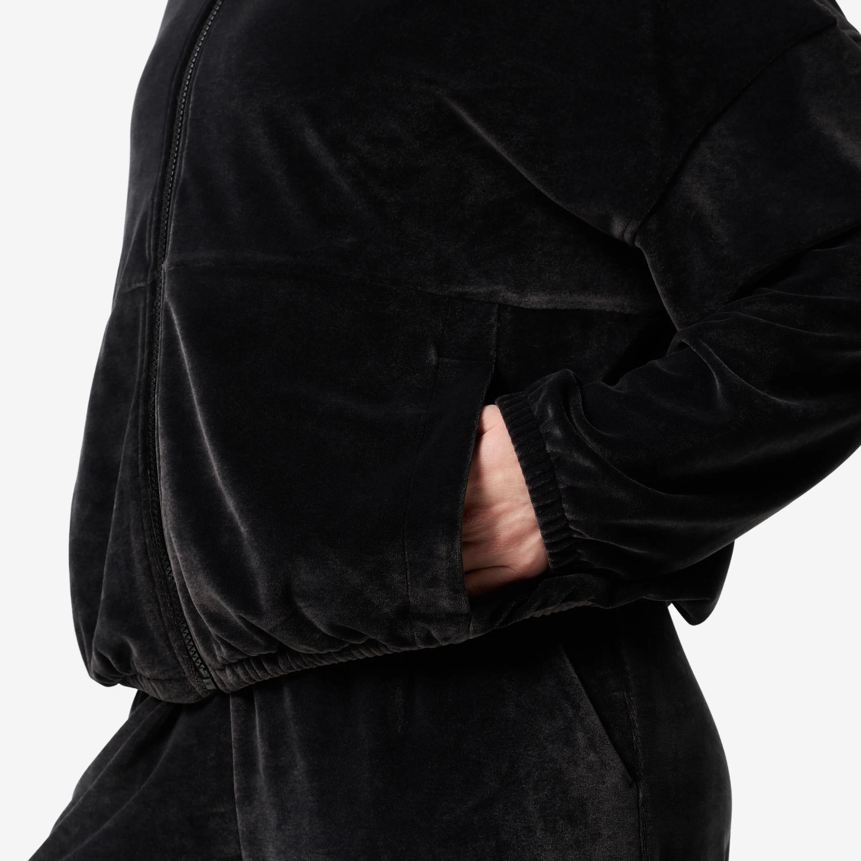 Black velvet yoga and Pilates jacket -  5