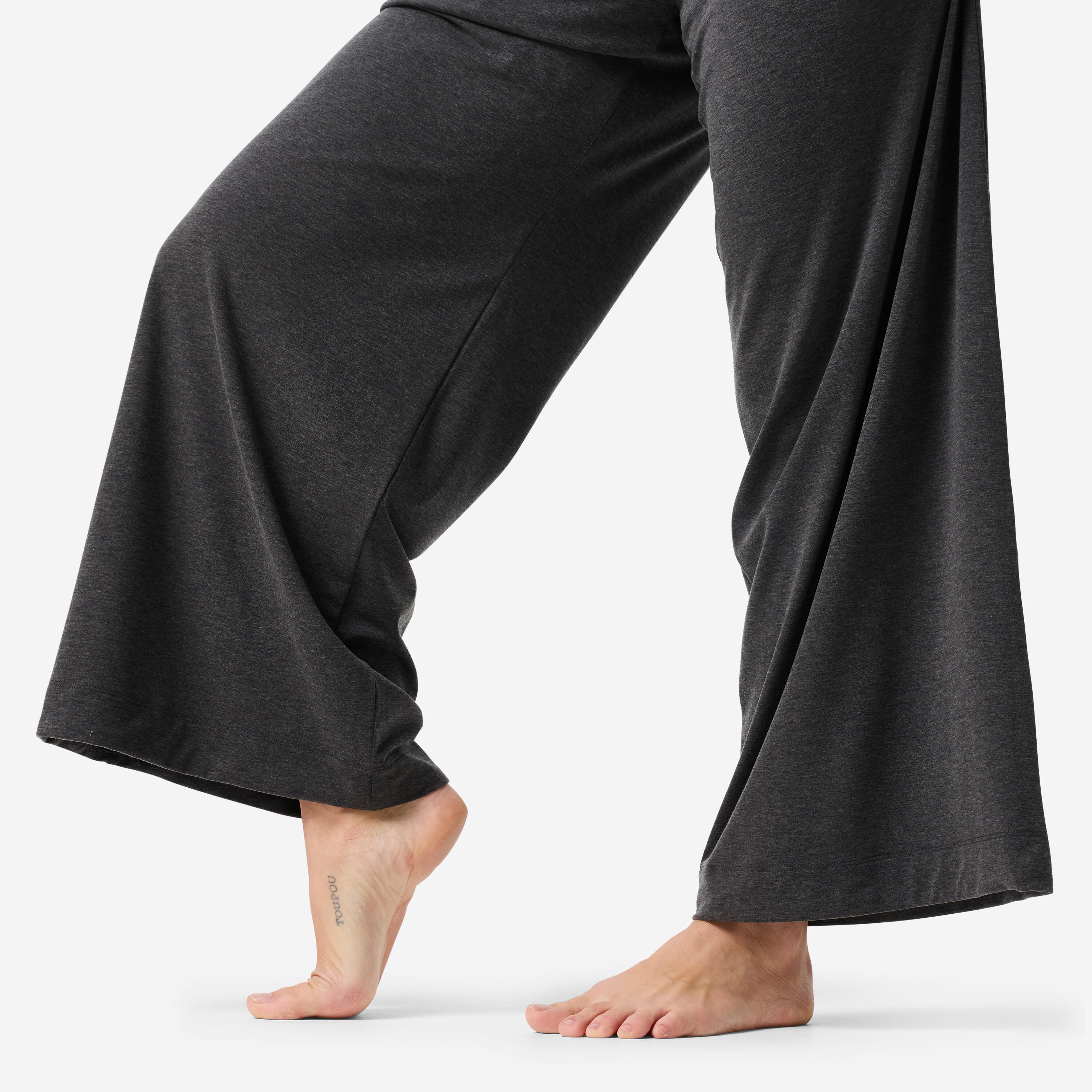 Pantaloni tuta donna yoga SOFT regular fit traspiranti grigi 6/6