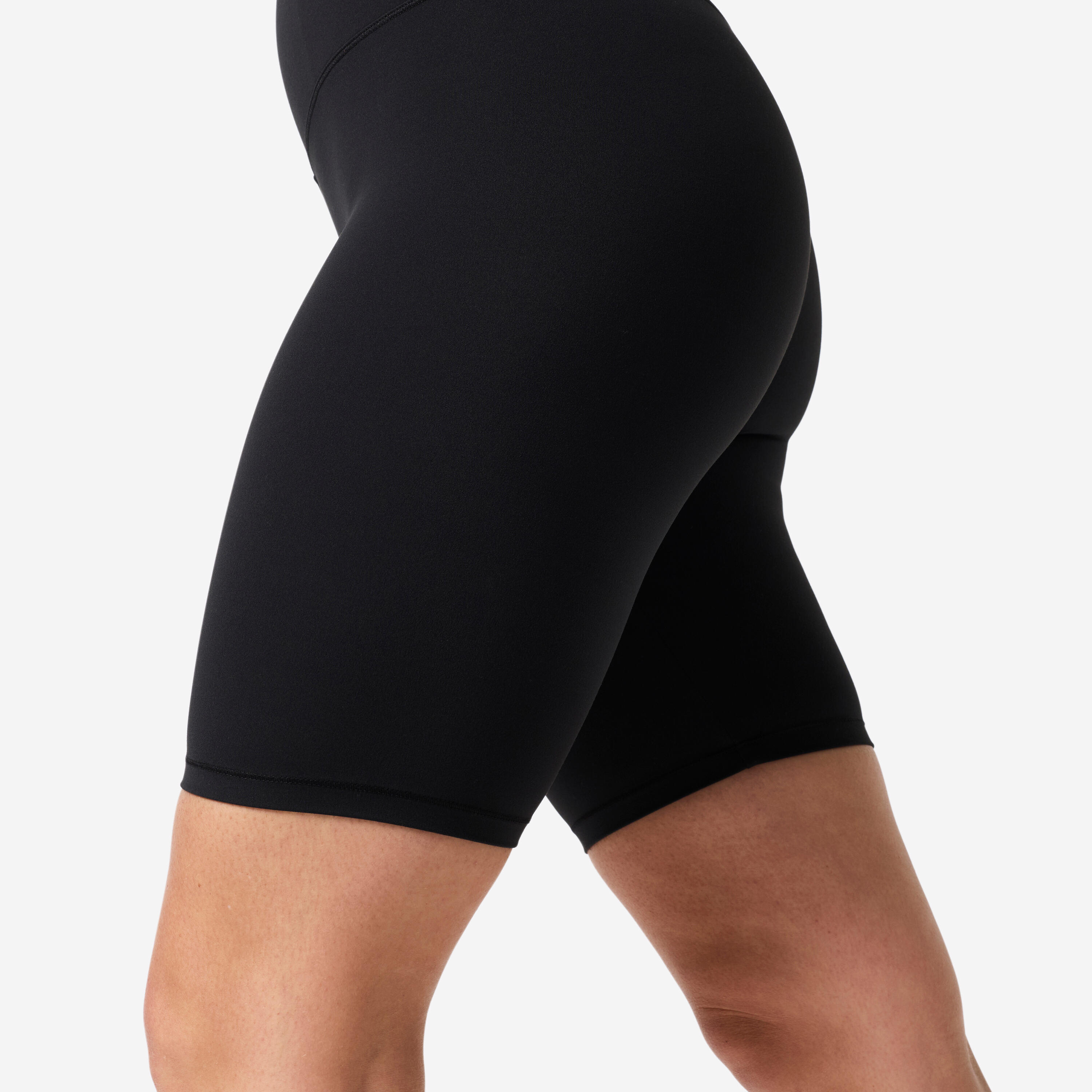 Short biker de yoga et Pilates extensible et doux, Breathe noir 8/13