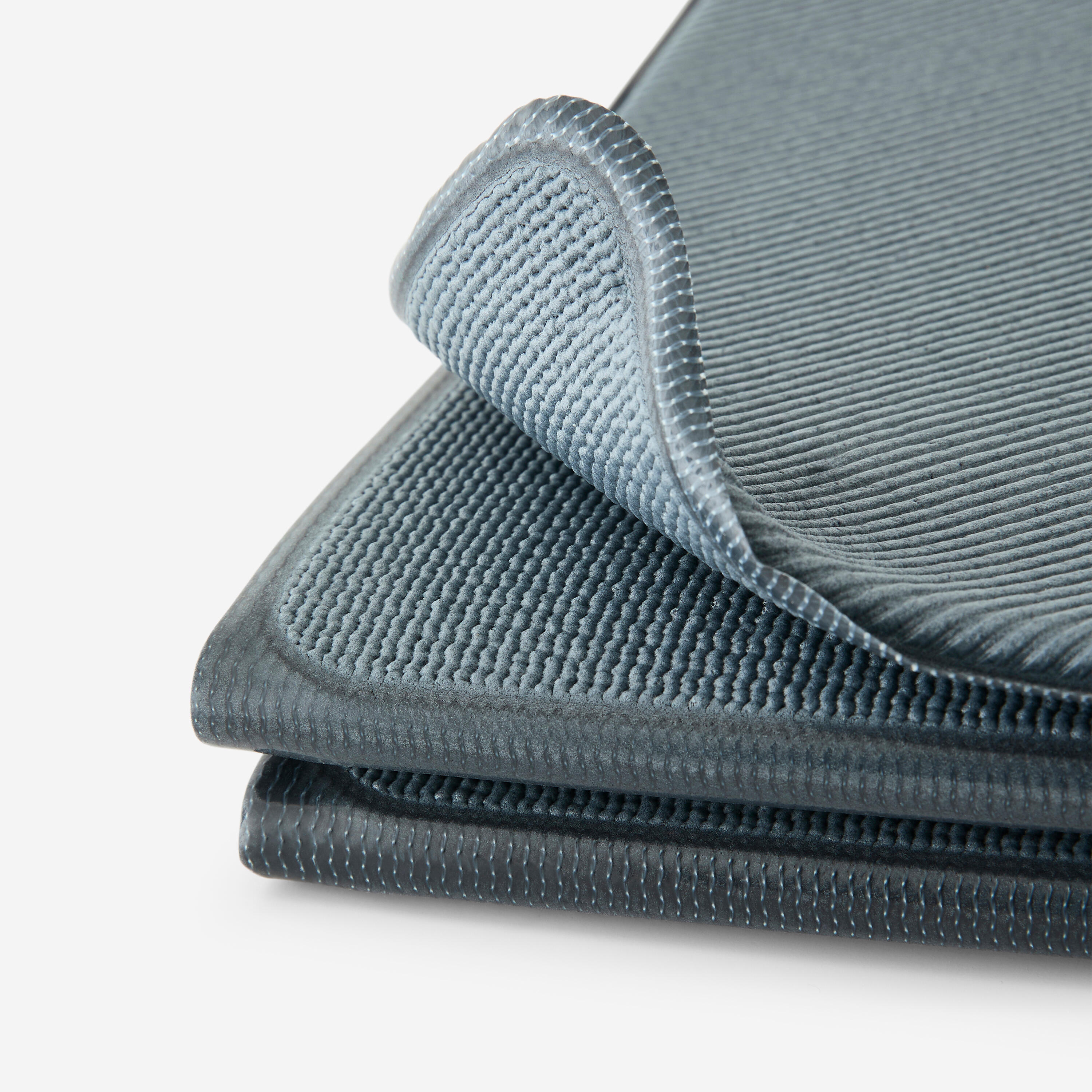 Tapis de fitness antidérapant et pliable 7mm, bleu gris 3/4