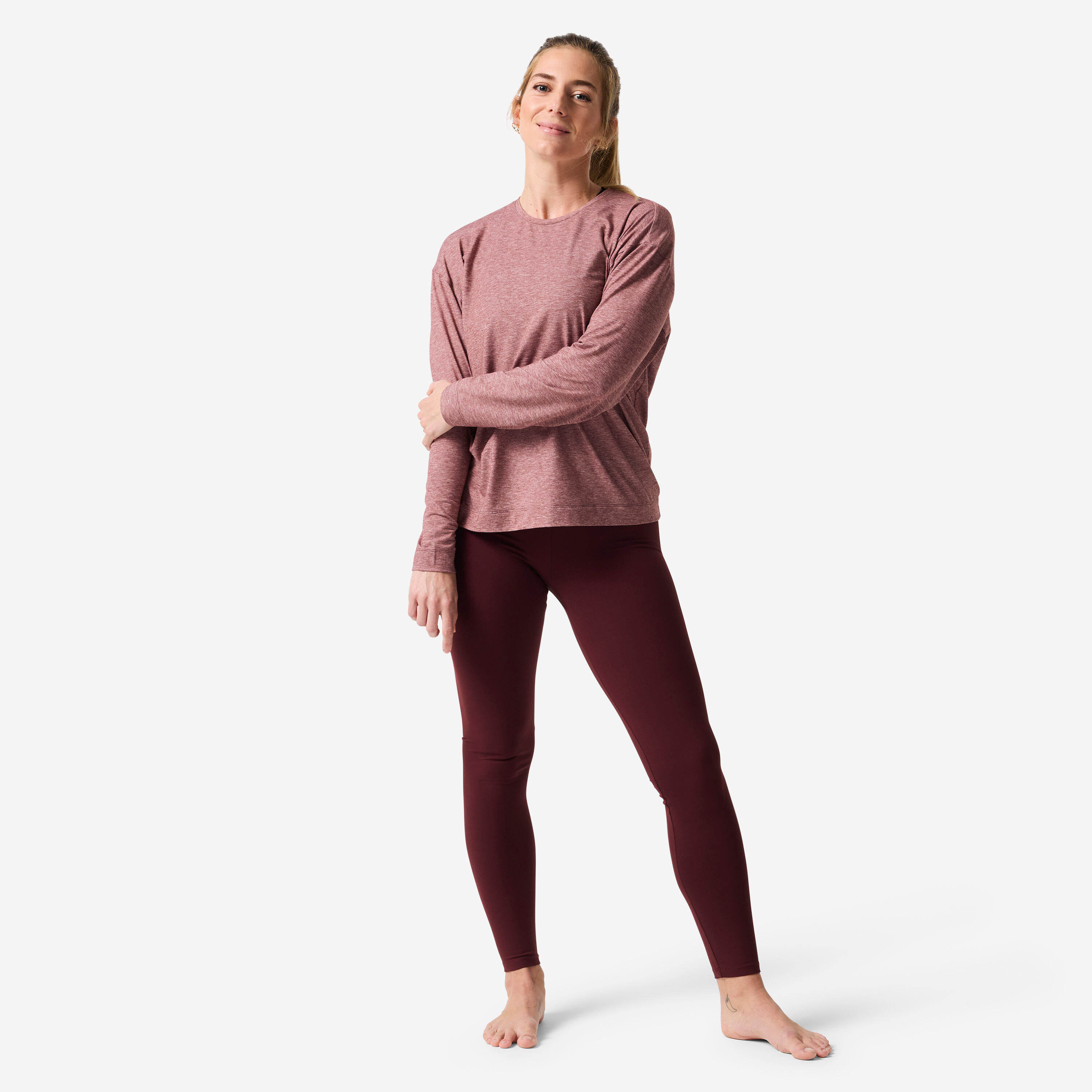 T-shirt de yoga manches longues femme, soft violet 7/7