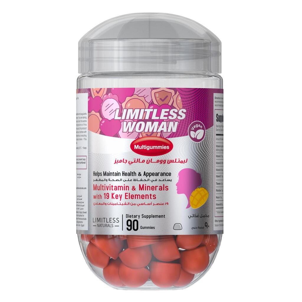 LIMITLESS WOMAN 90 MULTI GUMMIES JAR MANGO