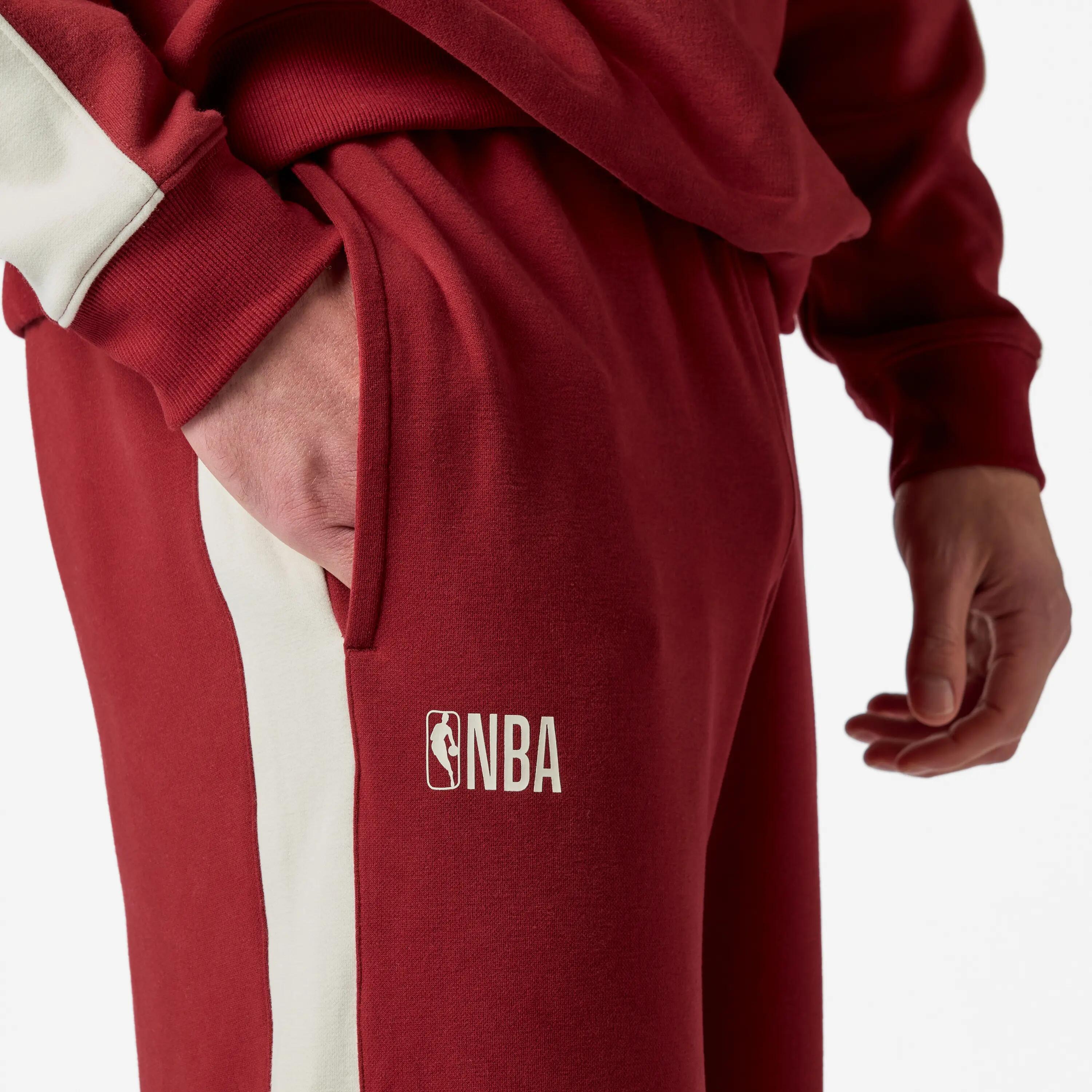 NBA Unisex Fleece-lined Basketball Bottoms - burgundy red -  5
