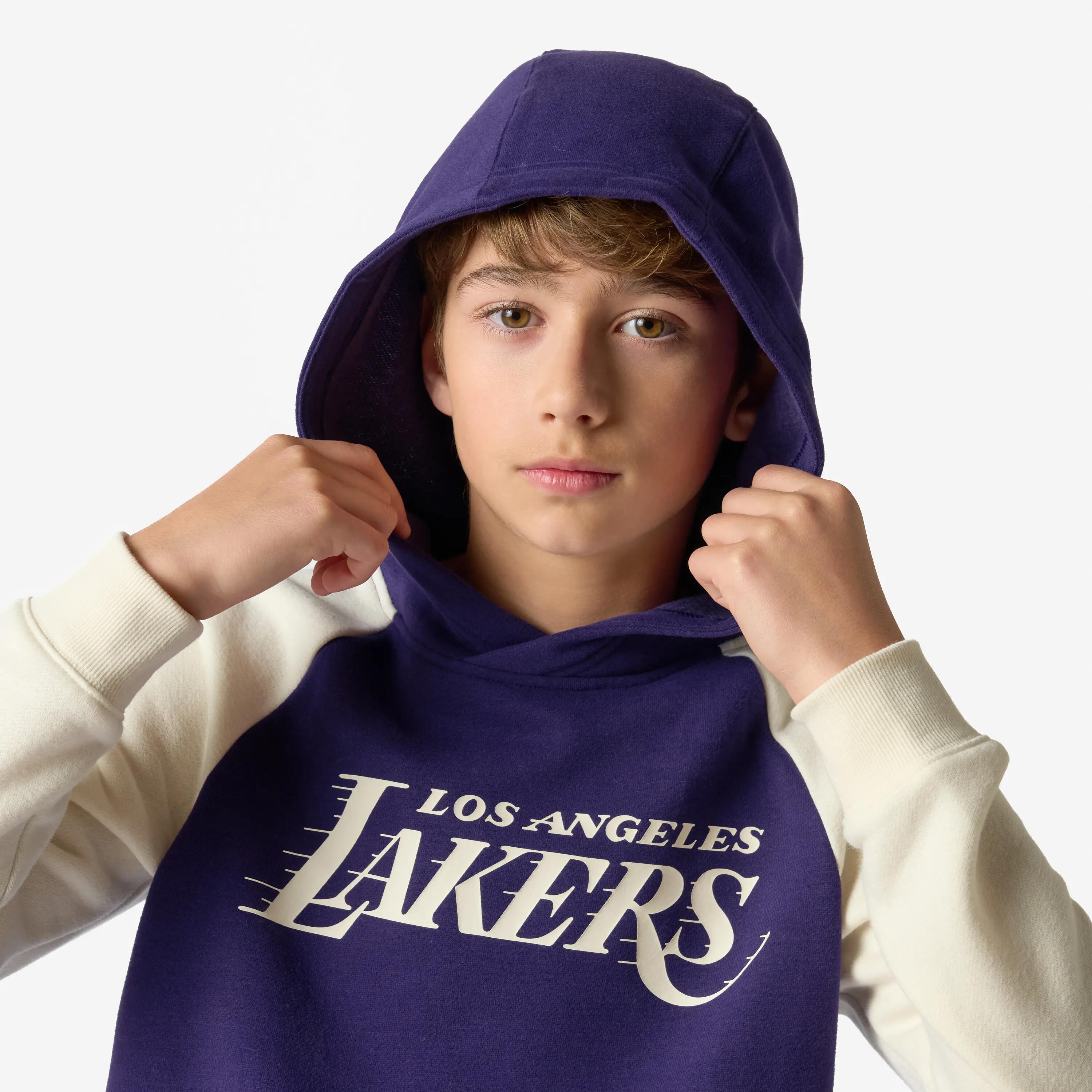 Sweatshirt com capuz NBA Lakers criança, roxo 7/8