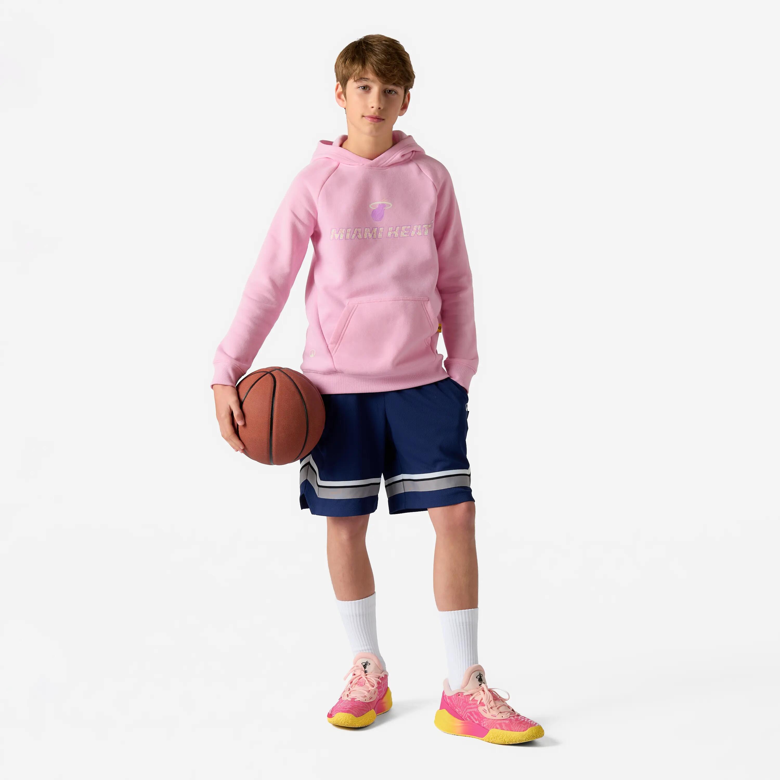Sudadera con capucha NBA Miami niño, rosa 4/7