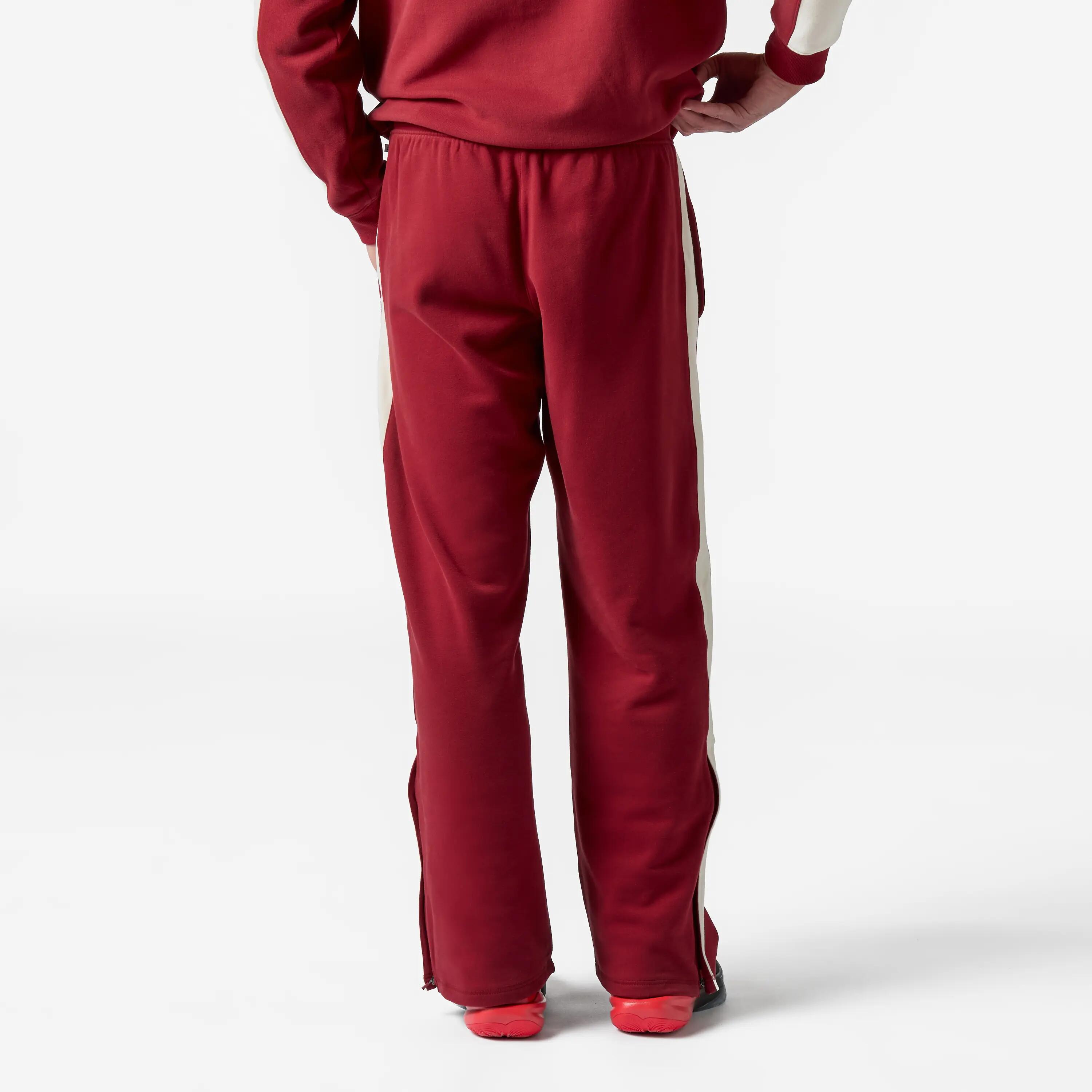 NBA Unisex Fleece-lined Basketball Bottoms - burgundy red -  3