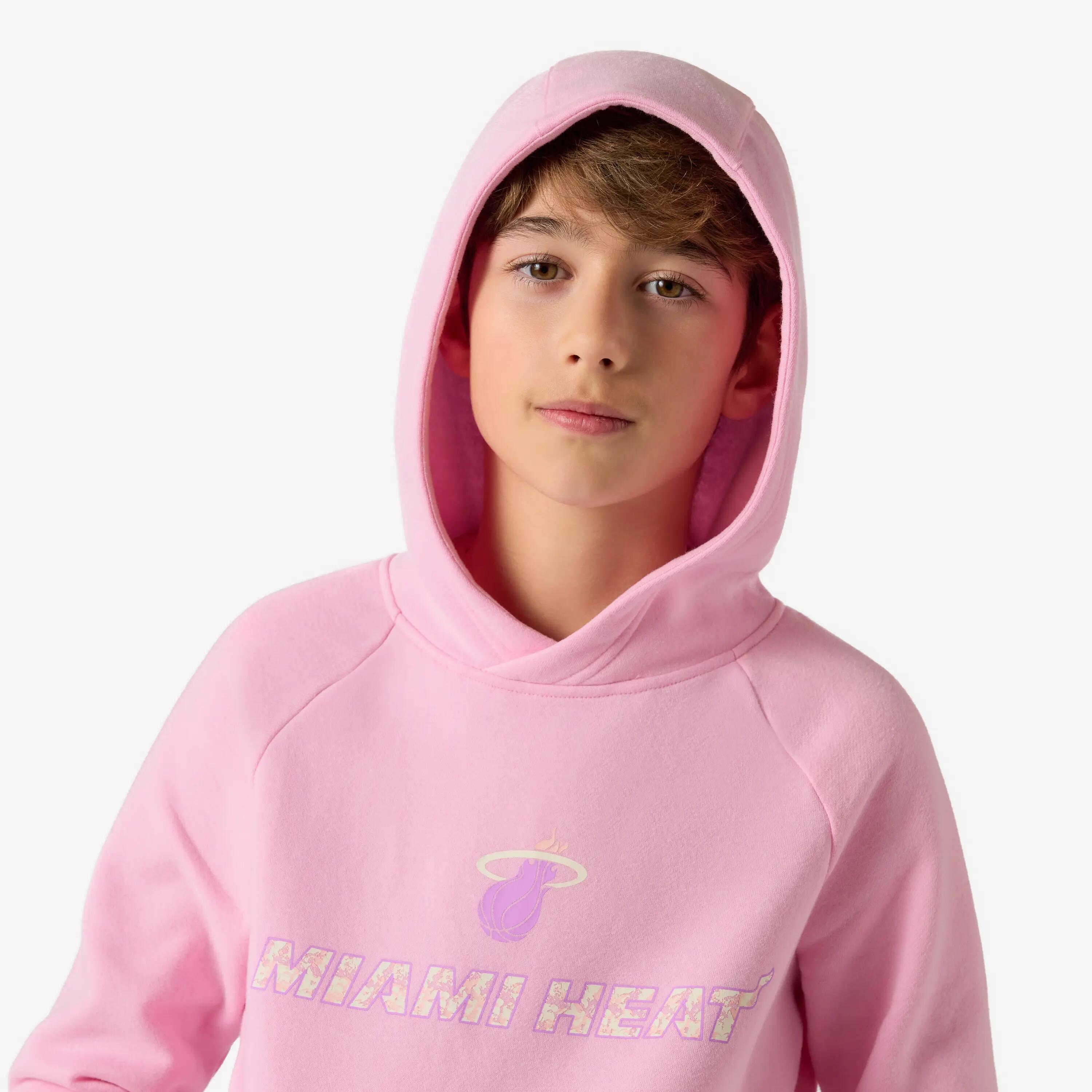 Sudadera con capucha NBA Miami niño, rosa 5/7
