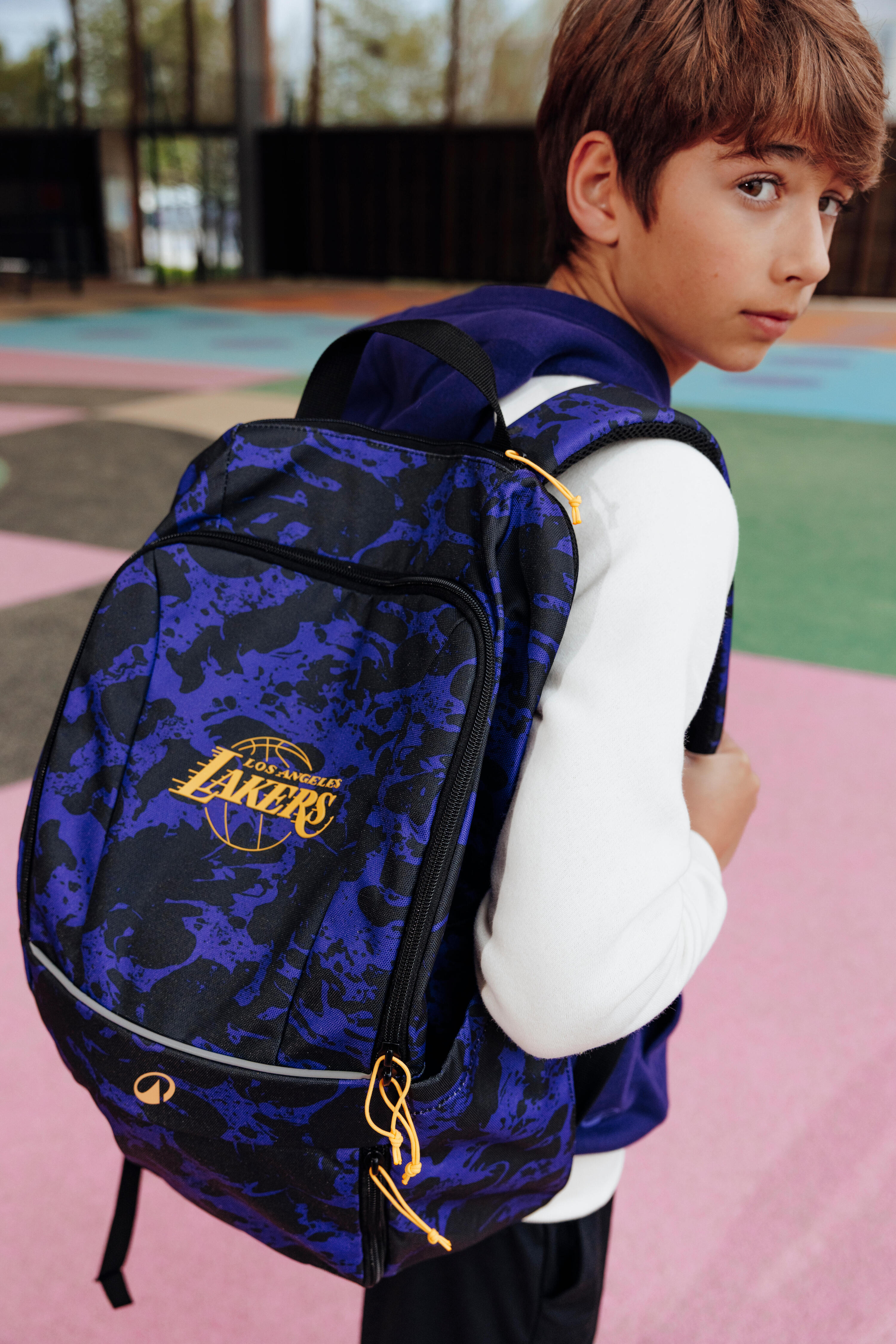 Basketbalrugzak NBA Lakers 20 liter paars 9/11
