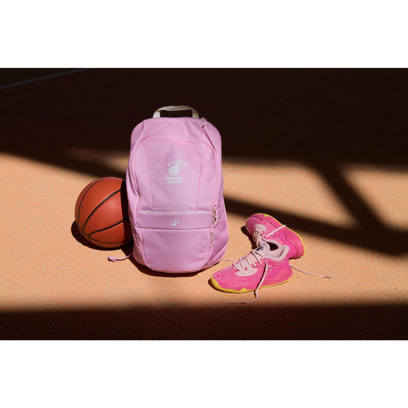 Rucsac de baschet NBA Miami Heat 20 litri, roz