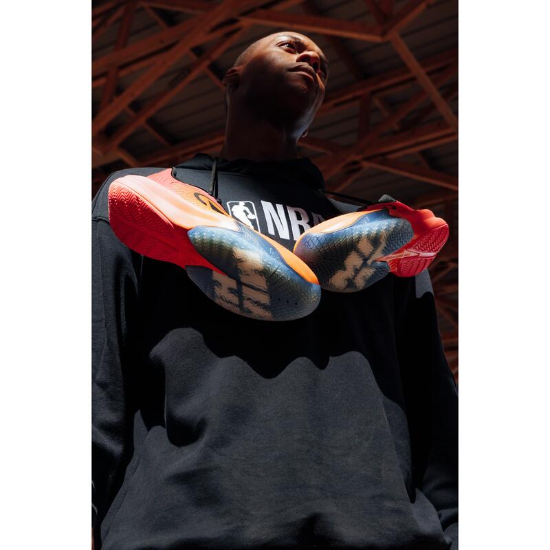 Ghete de baschet scurte NBA miami unisex - Fast 500 roz & portocaliu