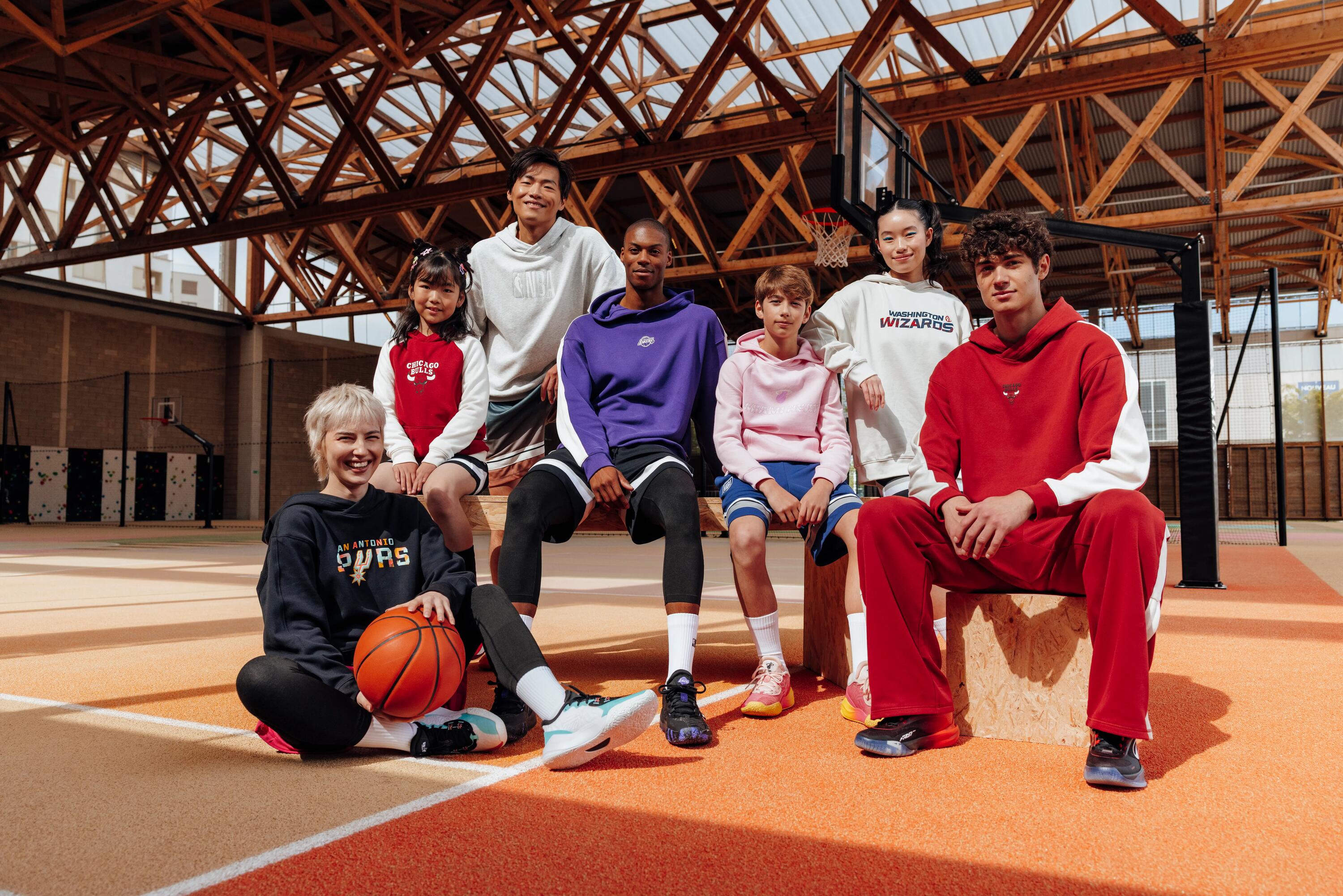 Sudadera con capucha NBA Miami niño, rosa 3/7