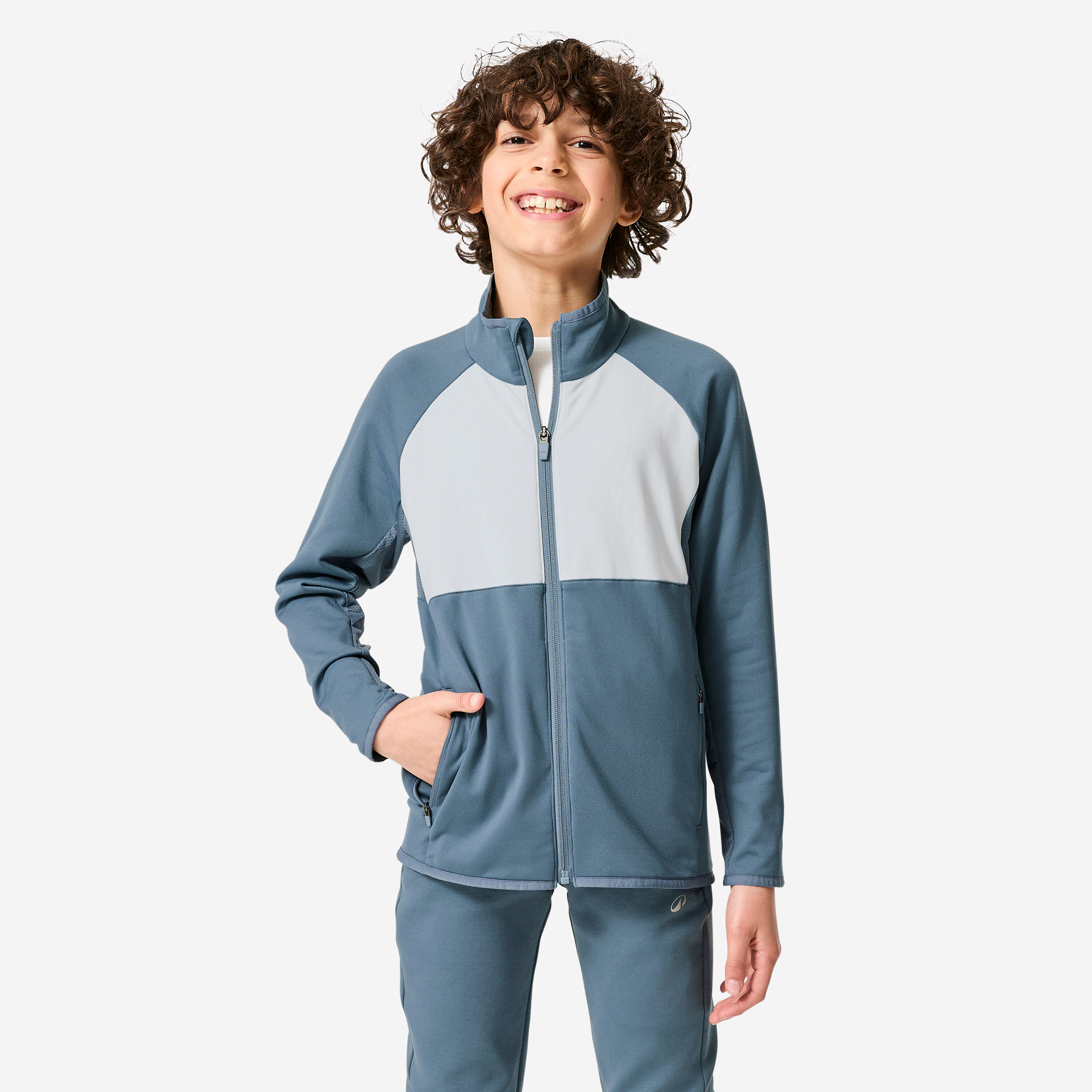 Decathlon Veste De Sport Chaude Et Respirante Garcon Bleu