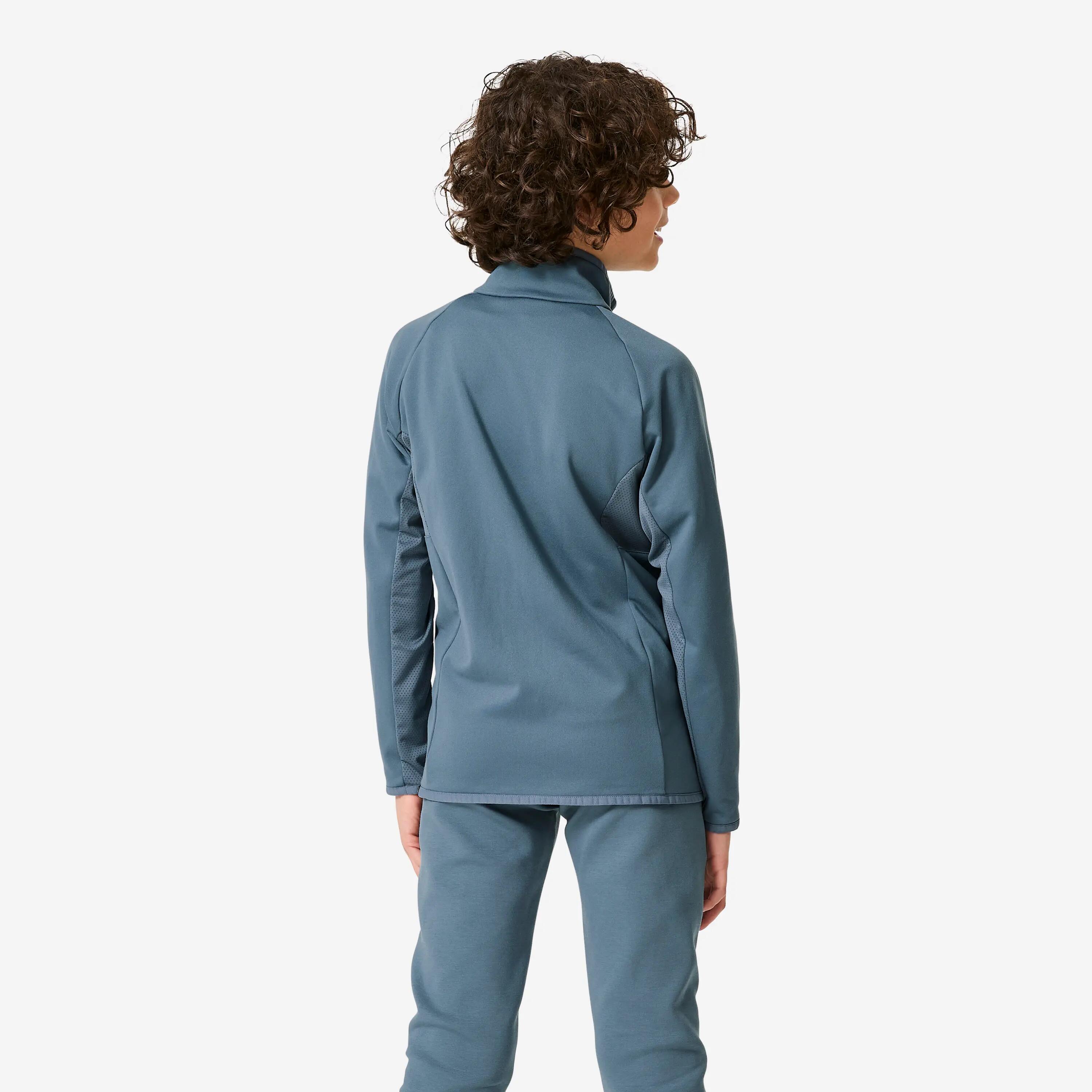 Felpa bambino ginnastica pesante traspirante azzurra 4/6