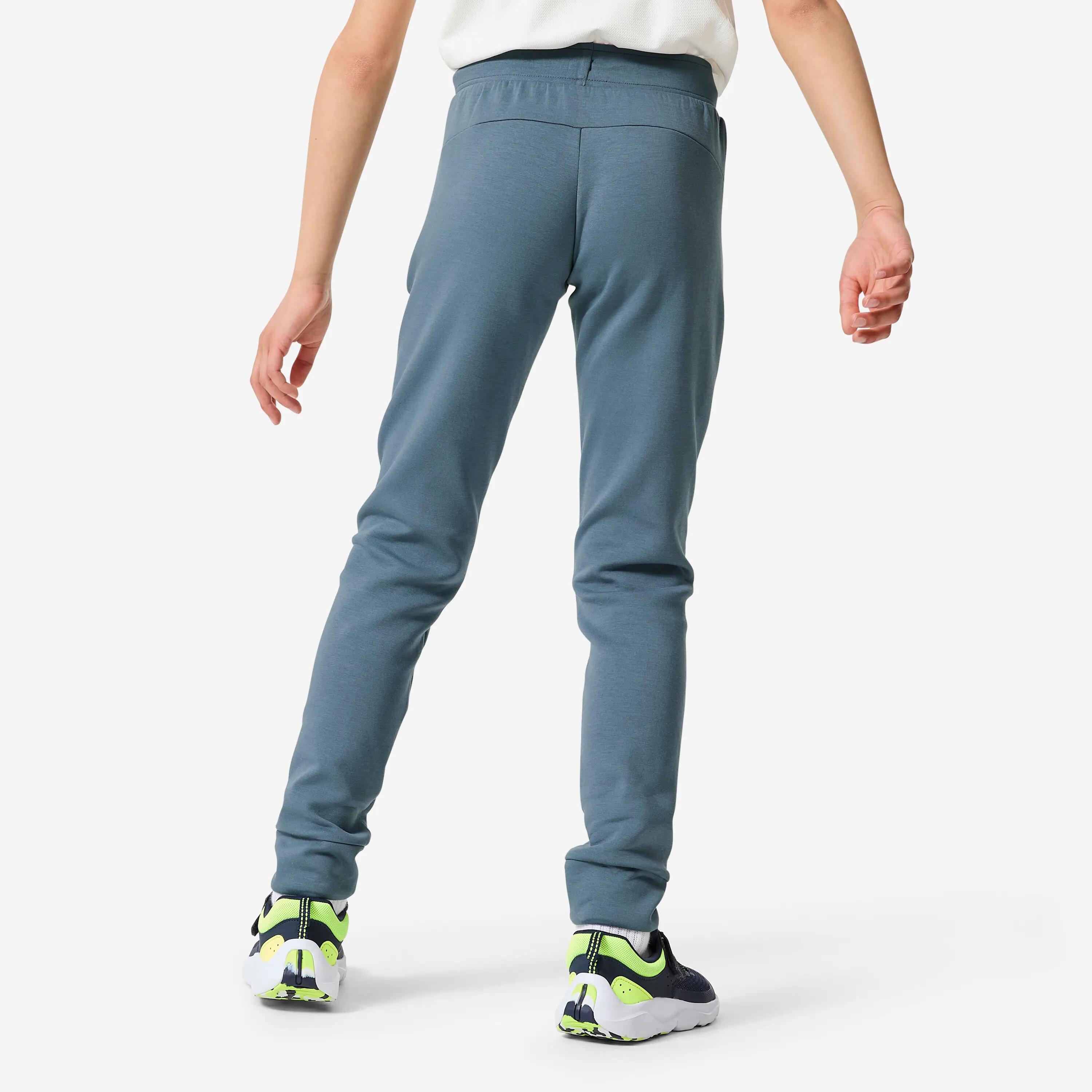 Pantalon de jogging mixte, enfant coton respirant, bleu foncé 4/7