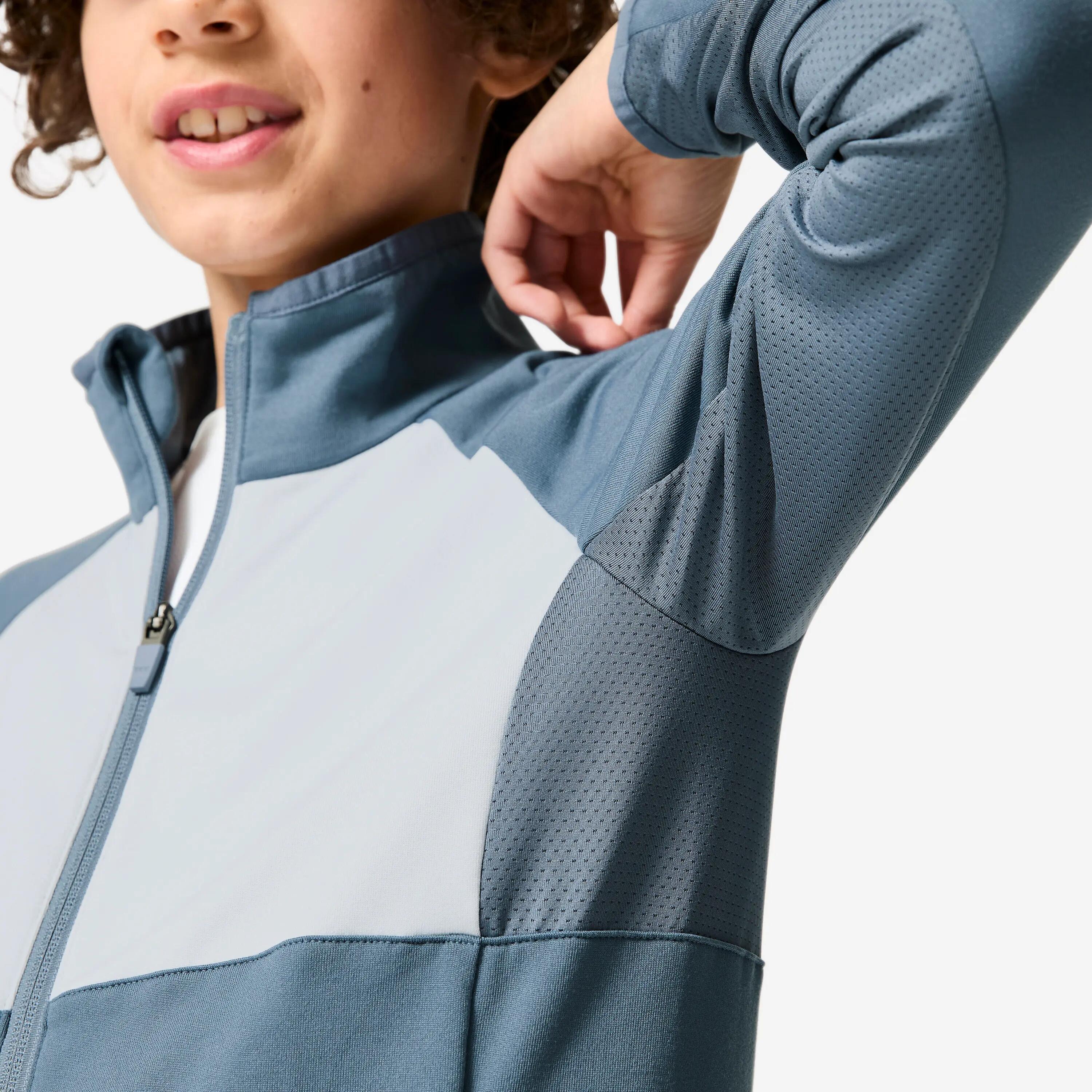 Felpa bambino ginnastica pesante traspirante azzurra 6/6
