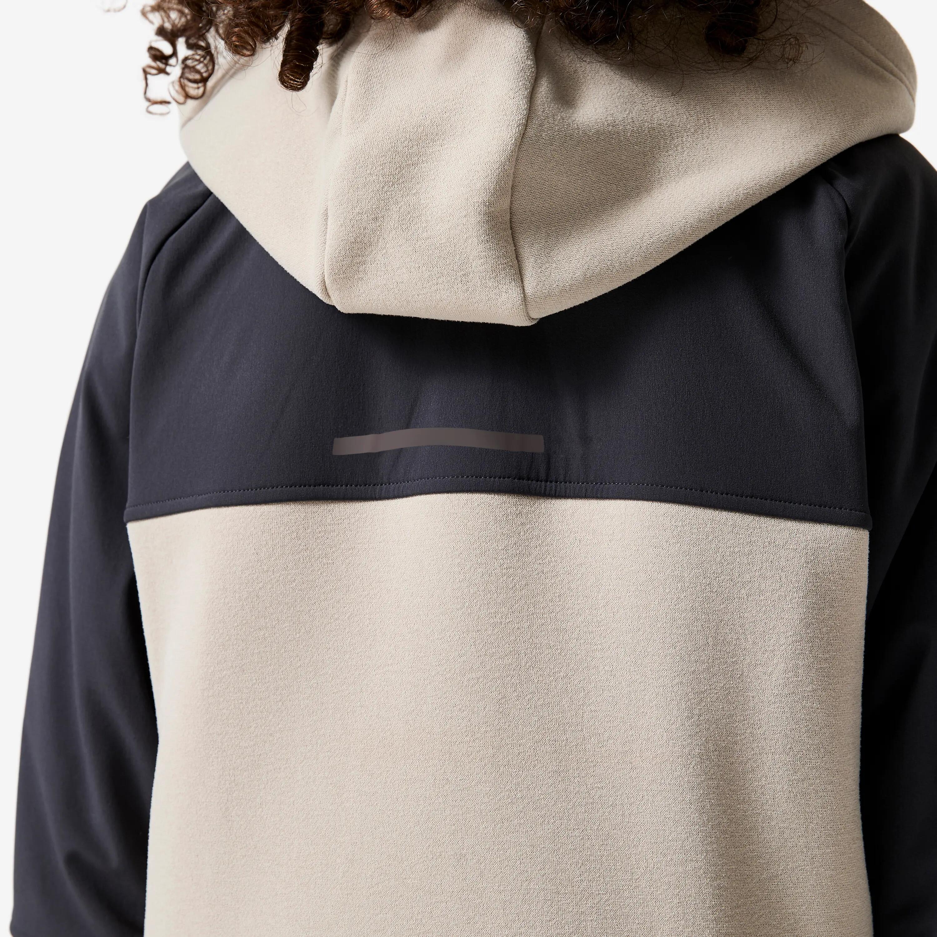 Chaqueta Niños Beis-Gris-Verde Capucha Cálida Transpirable 8/12