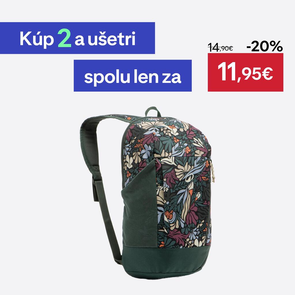 Turistický batoh Arpenaz 100 10 l kvetovaný vzor
