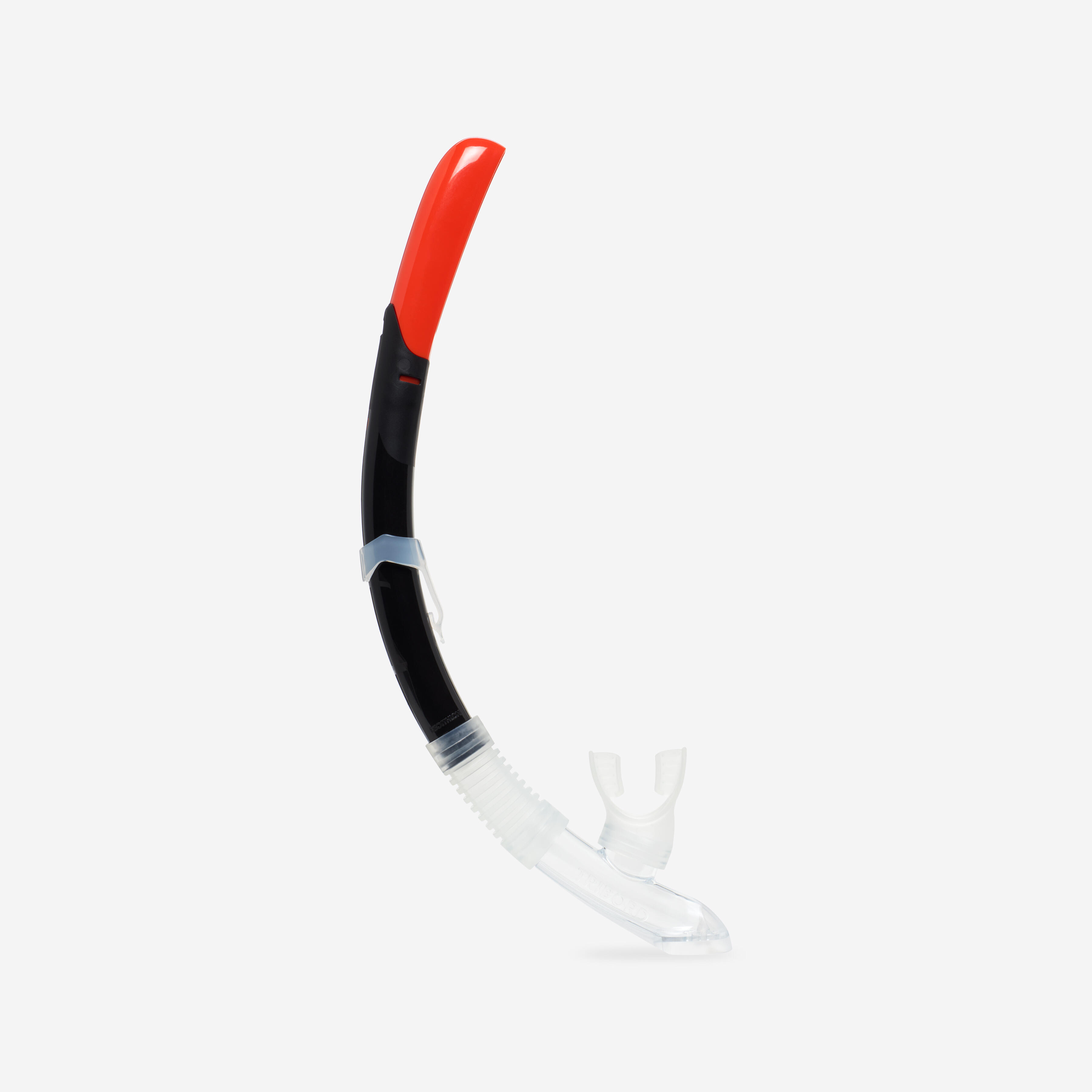 Diving snorkel with valve, 100 dark grey