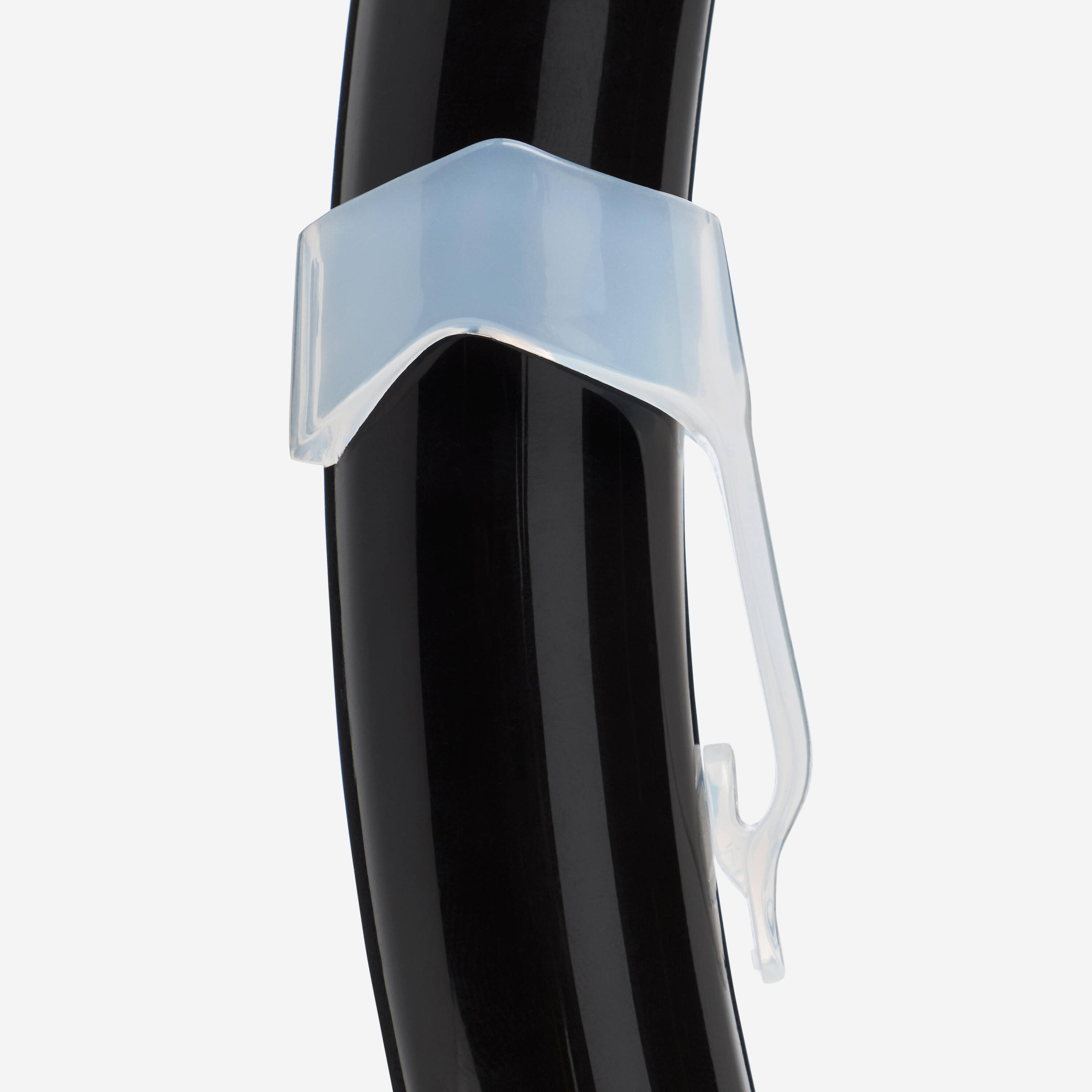 Diving snorkel with valve, 100 dark grey -  5