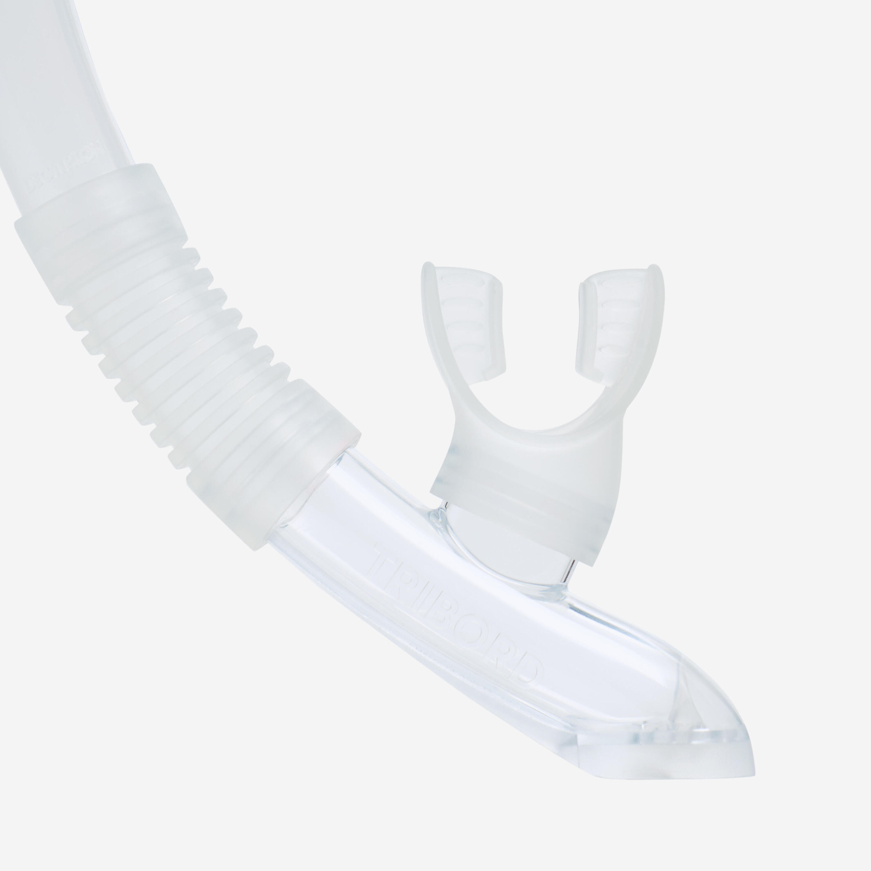 Tuba plongée avec soupape système drytop, 100 DRY TOP Translucide 3/5